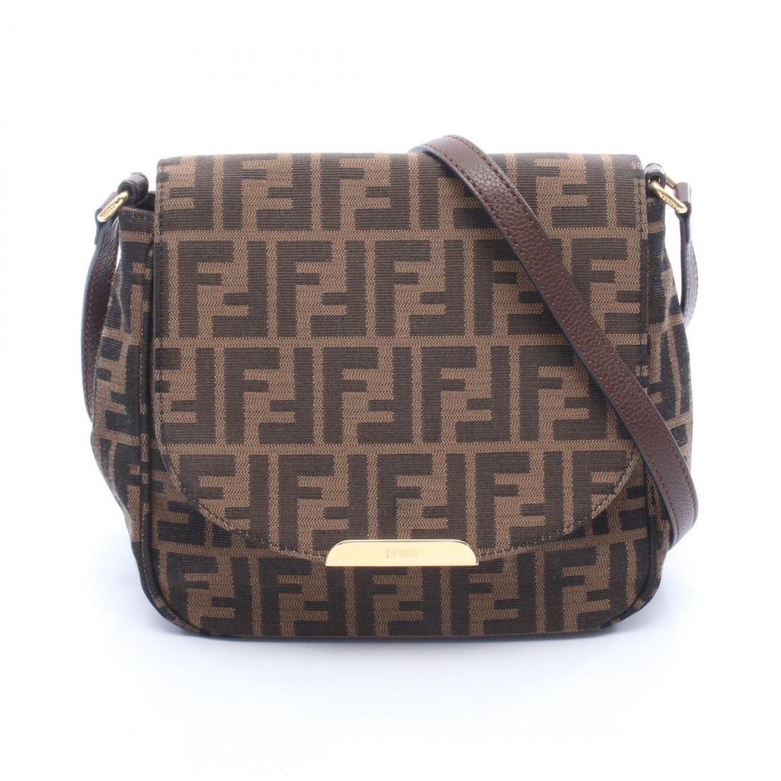 Fendi Zucca Shoulder Bag/Handbag, Canvas and Leather, Women's, Brown: --- Catalog ---Category: SizeSize (HxWxD): 21cm x 22cm x 10cm / 8.26'' x 8.66'' x 3.93''Category: DesignType: Handbag, Shoulder bagColor: BrownGender: WomenMaterial: Canvas , Leather Category: General