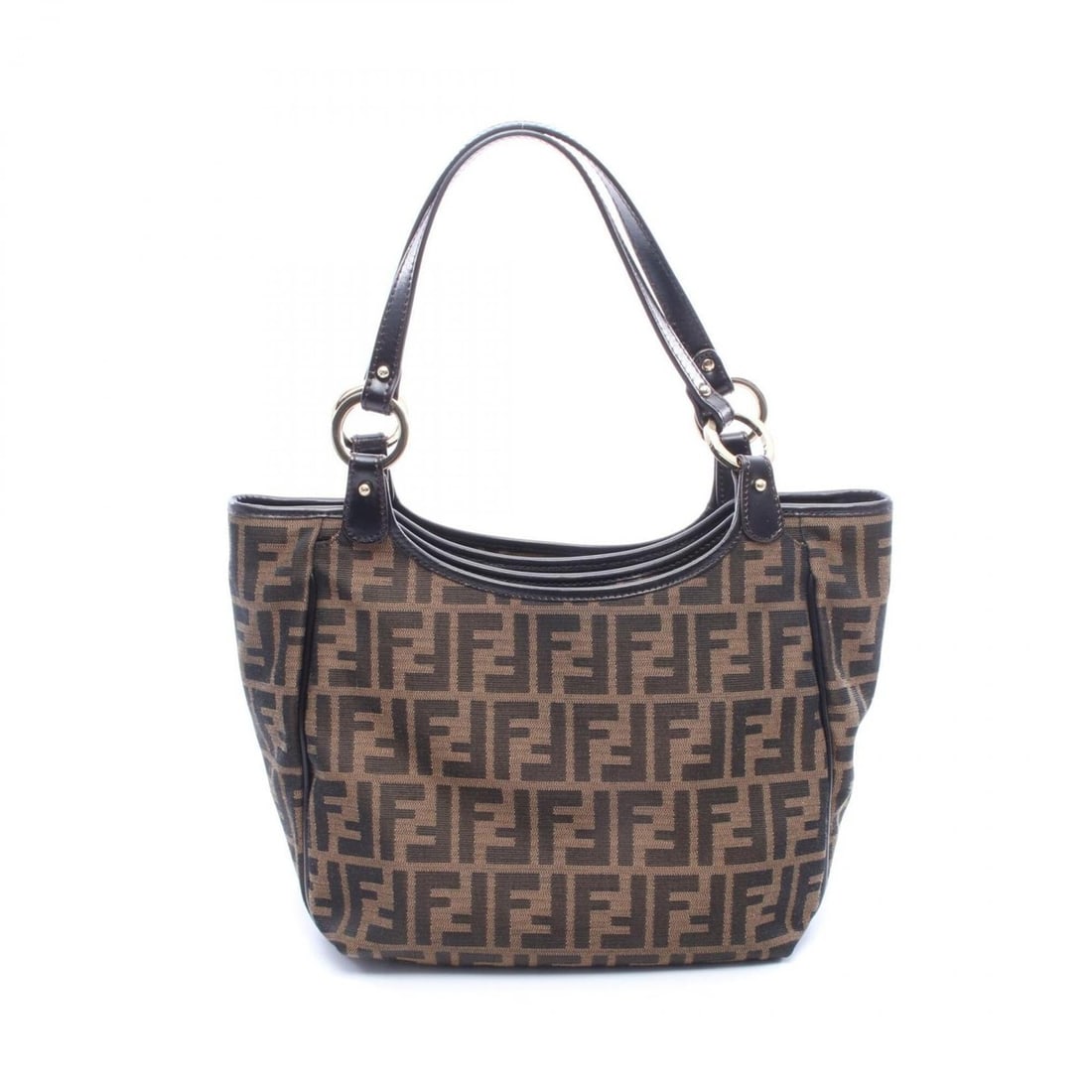 Fendi Zucca Shoulder Bag/Handbag, Canvas and Leather, Women's, Brown (1 of 11)