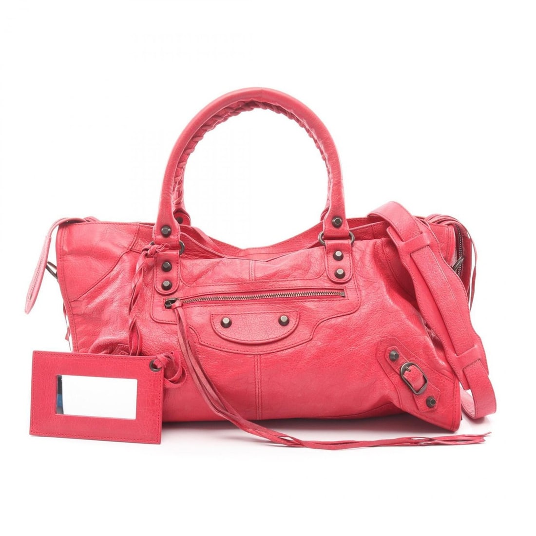 Balenciaga The Part Time 2-Way Handbag, Leather, Women's, Red: --- Catalog ---Category: SizeSize (HxWxD): 21cm x 41cm x 17cm / 8.26'' x 16.14'' x 6.69''Category: DesignType: HandbagColor: Red colorGender: WomenMaterial: Leather Category: GeneralBrand: