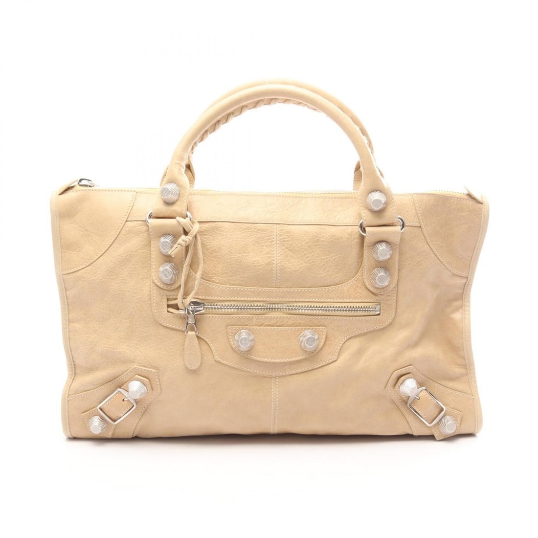 Balenciaga The Giant Work handbag, leather, women's, beige. (1 of 11)