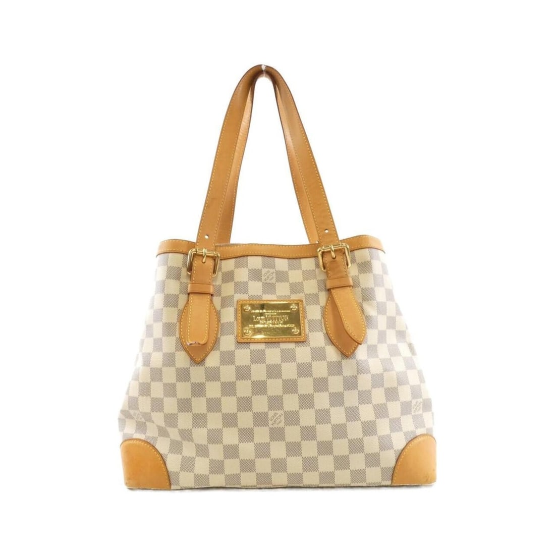 Louis Vuitton Damier Azur Hampstead MM N51206 Handbag: --- Catalog ---Category: SizeSize (HxWxD): 29cm x 35cm x 17cm / 11.41'' x 13.77'' x 6.69''Category: DesignType: HandbagColor: AzurGender: WomenMaterial: Coated canvas Hardware Color: GoldCategory: