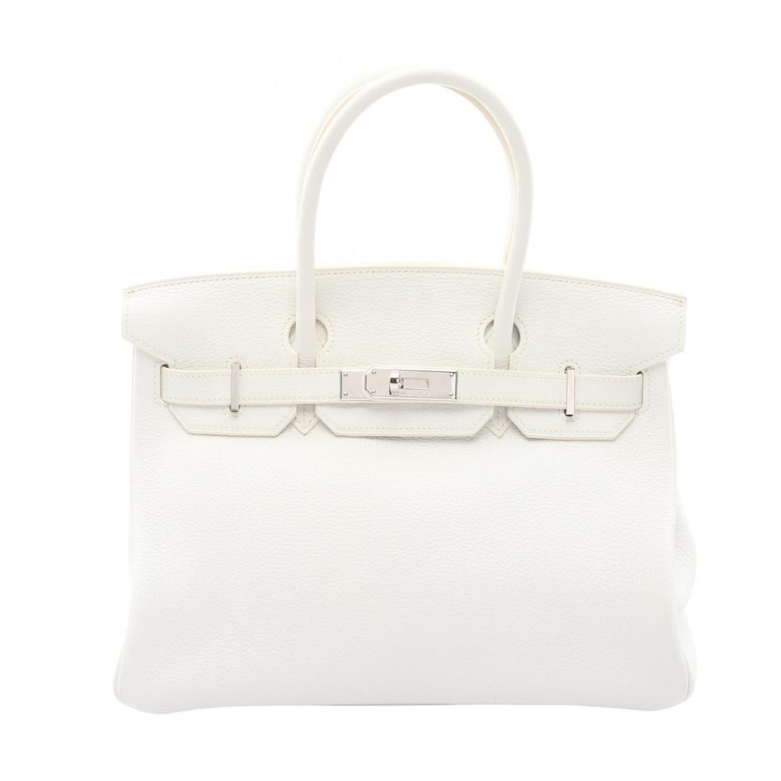 Hermes Birkin 30 Handbag, Taurillon Clemence Leather, Women's, White: --- Catalog ---Category: SizeSize (HxWxD): 24cm x 30cm x 15cm / 9.44'' x 11.81'' x 5.9''Category: DesignType: HandbagColor: WhiteGender: WomenMaterial: Taurillon clemence leather Category: GeneralBran