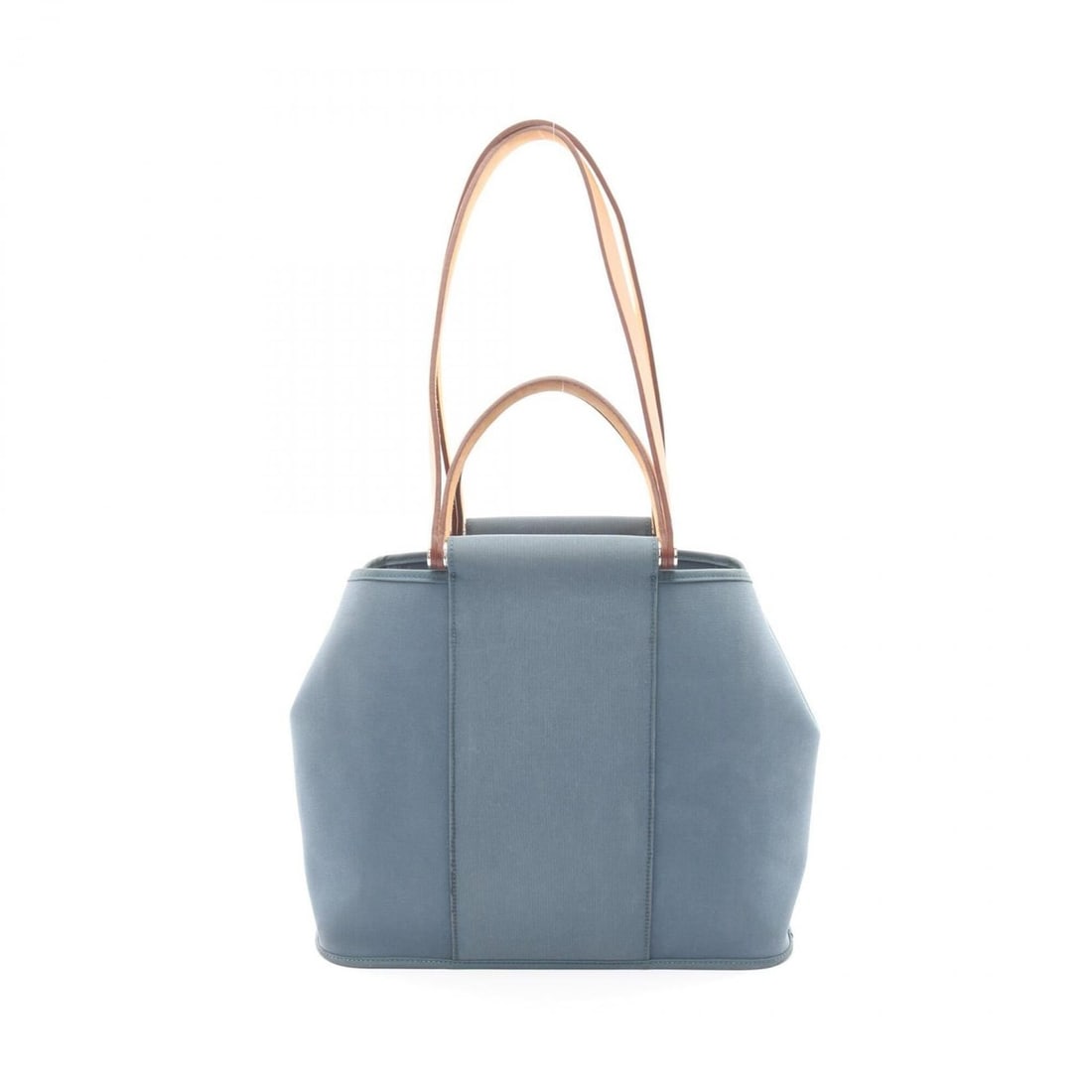 Hermes Cabas PM Blue Tone Pet 2-Way Tote Bag Handbag Canvas Leather Vache Hunter Toile Officier (1 of 11)