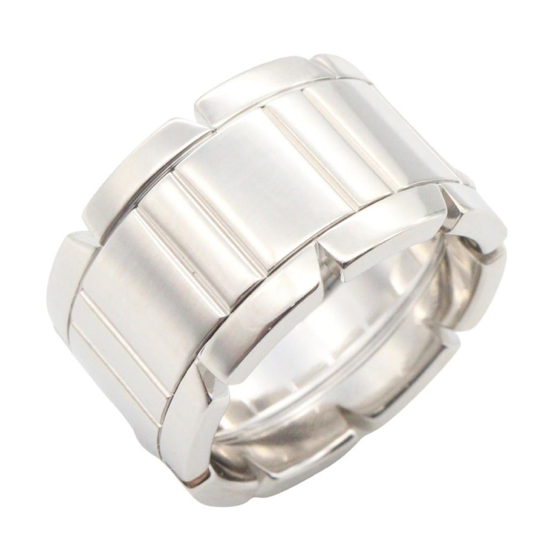 Cartier Tank Française Large Ring, 18K White Gold (18KWG), Women's, Silver Tone: --- Catalog ---Category: SizeJP Size: 7US Size: 4Category: DesignType: Band ringColor: SilverGender: WomenMaterial: White gold (18K)Category: GeneralBrand: Cartier--- Item List ---Section: ConditionRa