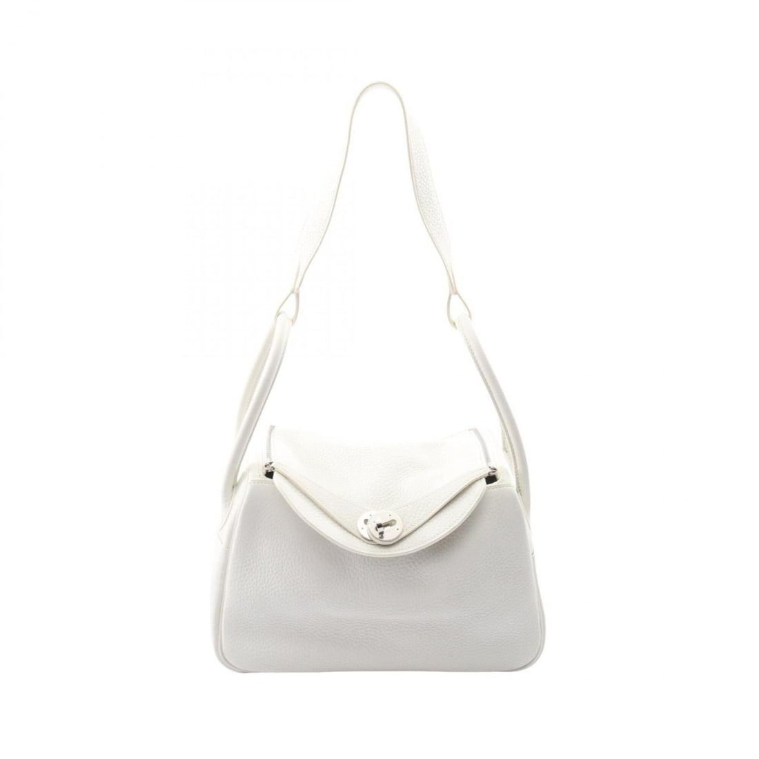 Hermes Lindy 26 Shoulder Bag/Handbag, Taurillon Clemence Leather, Women's, White (1 of 11)