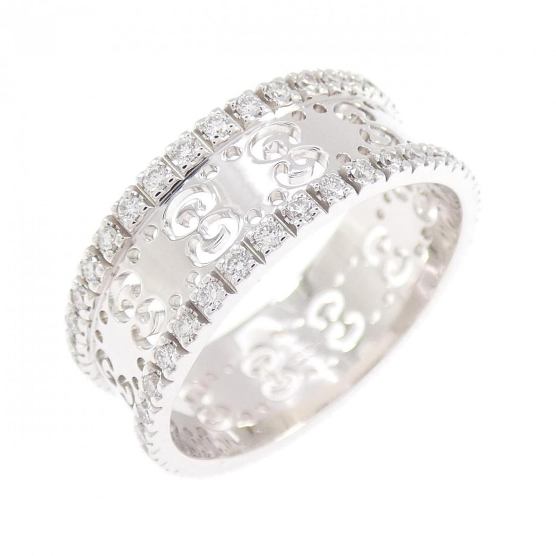 Gucci Icon Twirl Ring: --- Catalog ---Category: SizeJP Size: 13US Size: 6.5Category: DesignType: Band ringColor: White goldStone: DiamondGender: WomenMaterial: White gold (18K)Category: GeneralBrand: Gucci--- Item List ---S