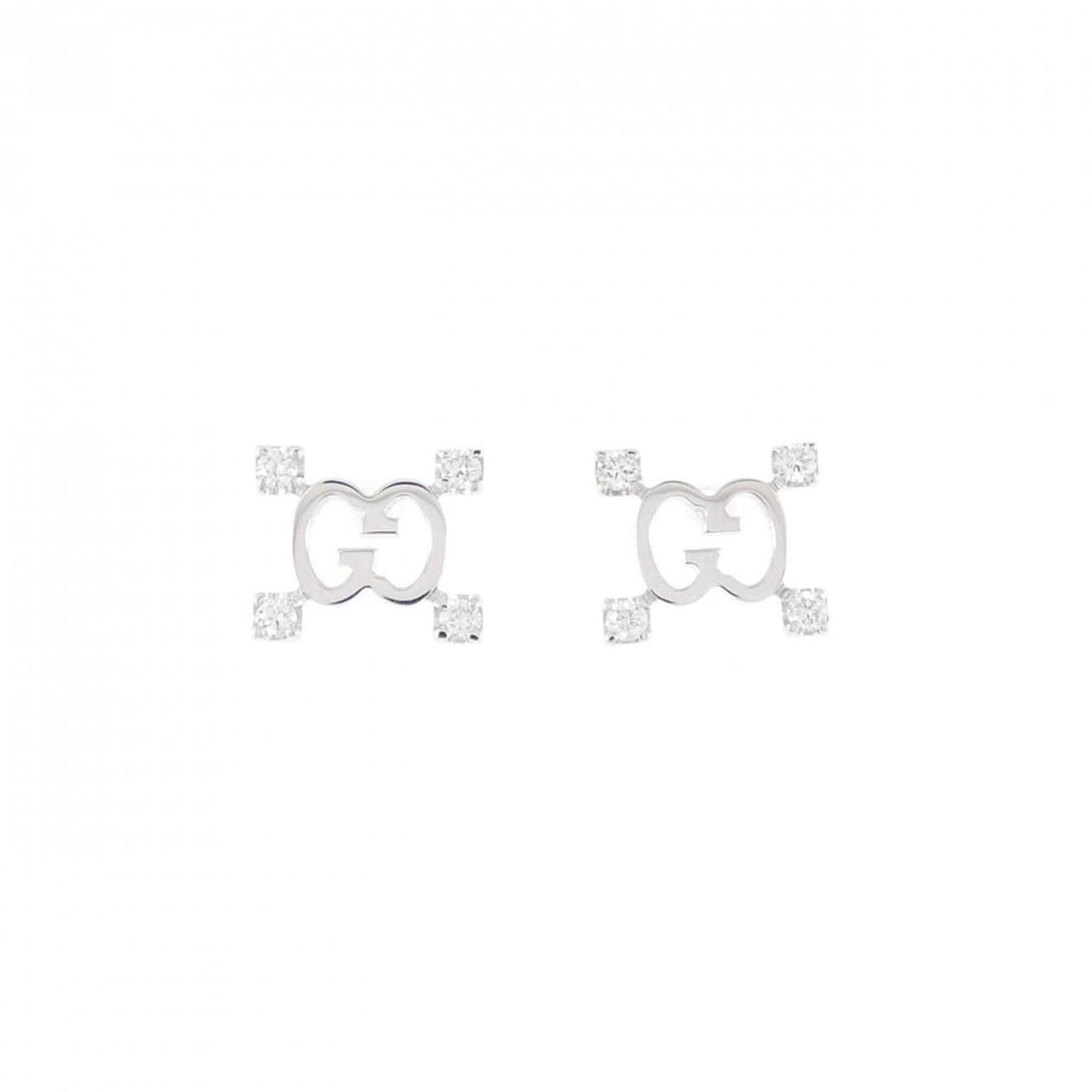 Gucci Icon Earrings: --- Catalog ---Category: SizeSize (HxWxD): 8.10mm x 9.30mm / 0.32'' x 0.37''Category: DesignType: Stud earringsColor: White goldStone: DiamondGender: WomenMaterial: White gold (18K)Category: