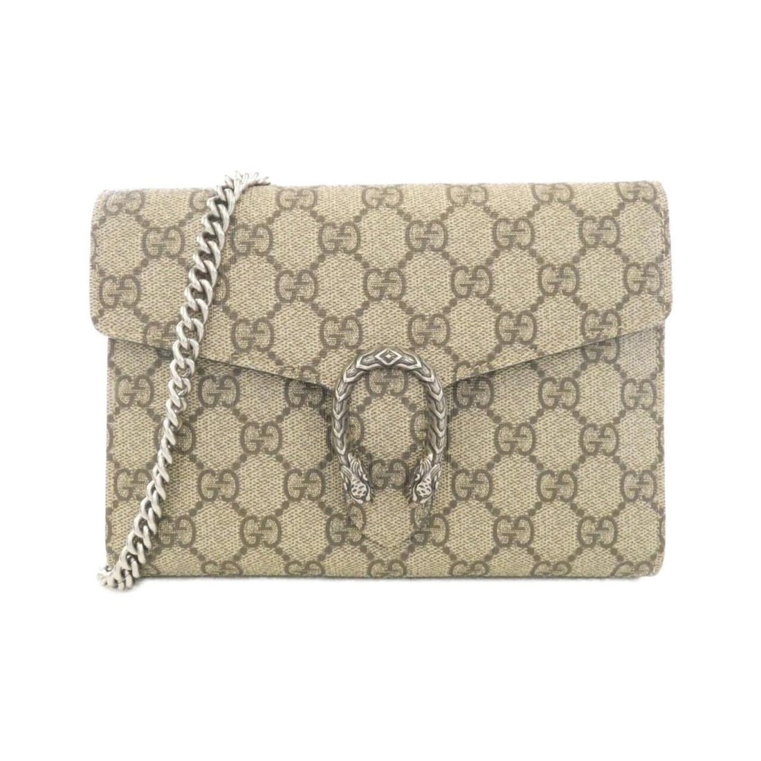 Gucci Dionysus 401231 KHNSN Wallet Chain: --- Catalog ---Category: SizeSize (HxWxD): 13cm x 20cm x 4cm / 5.11'' x 7.87'' x 1.57''Category: DesignType: Chain/Shoulder walletColor: BeigeGender: WomenMaterial: GG Supreme , Canvas Category: Gener