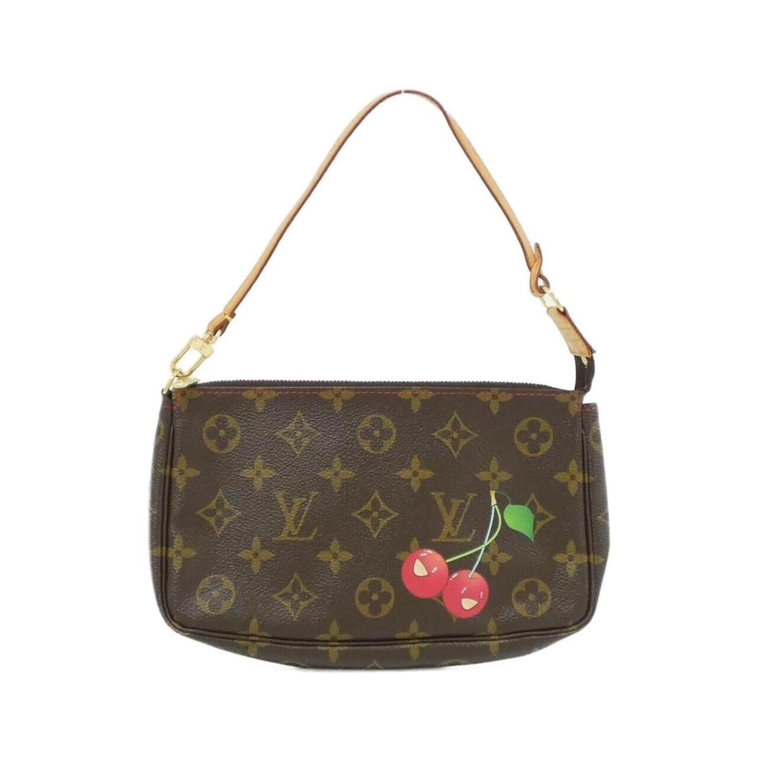Louis Vuitton Monogram Cherry Pochette Accessoires M95008 Accessory Pouch: --- Catalog ---Category: SizeSize (HxWxD): 13cm x 21cm x 3cm / 5.11'' x 8.26'' x 1.18''Category: DesignType: Pochette, PouchColor: MarronGender: WomenMaterial: Coated canvas Hardware Color: