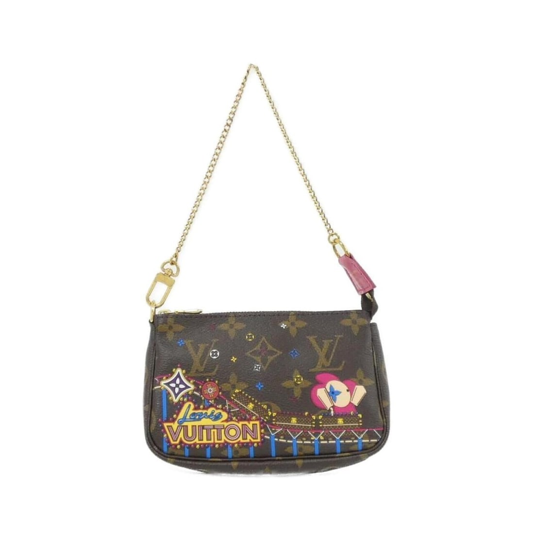 Louis Vuitton Monogram (Holiday) Mini Pochette Accessoires M69752 Accessory Pouch: --- Catalog ---Category: SizeSize (HxWxD): 10cm x 15cm x 4cm / 3.93'' x 5.9'' x 1.57''Category: DesignType: Pochette, PouchColor: MarronGender: WomenMaterial: Coated canvas Hardware Color: