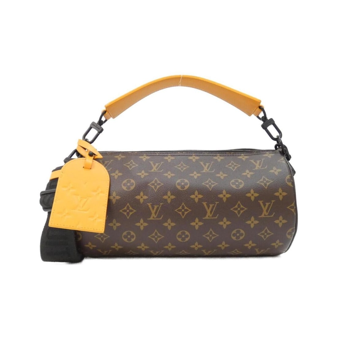 Louis Vuitton Monogram Macassar Soft Polochon M46691 Shoulder Bag: --- Catalog ---Category: SizeSize (HxWxD): 17cm x 33cm x 17cm / 6.69'' x 12.99'' x 6.69''Category: DesignType: Shoulder bagColor: Marron, SaffronGender: Men,WomenMaterial: Coated canvas Category: