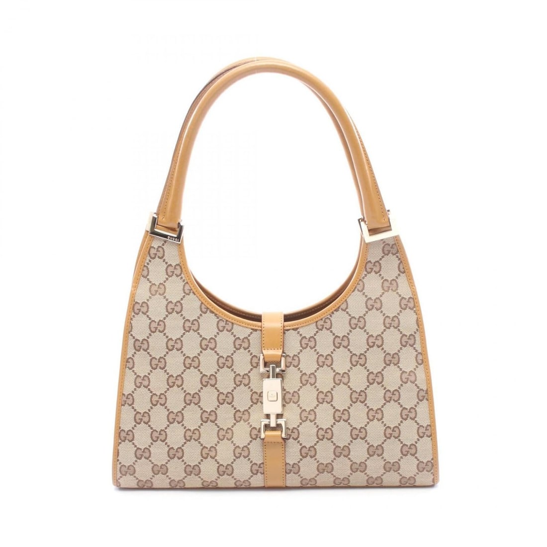 Gucci Jackie GG Canvas Shoulder Bag/Handbag, and Leather, Women's, Beige/Brown, 002/1067: --- Catalog ---Category: SizeSize (HxWxD): 16cm x 31cm x 9cm / 6.29'' x 12.2'' x 3.54''Category: DesignType: Handbag, Shoulder bagColor: Beige, BrownGender: WomenMaterial: GG canvas , Leather Category