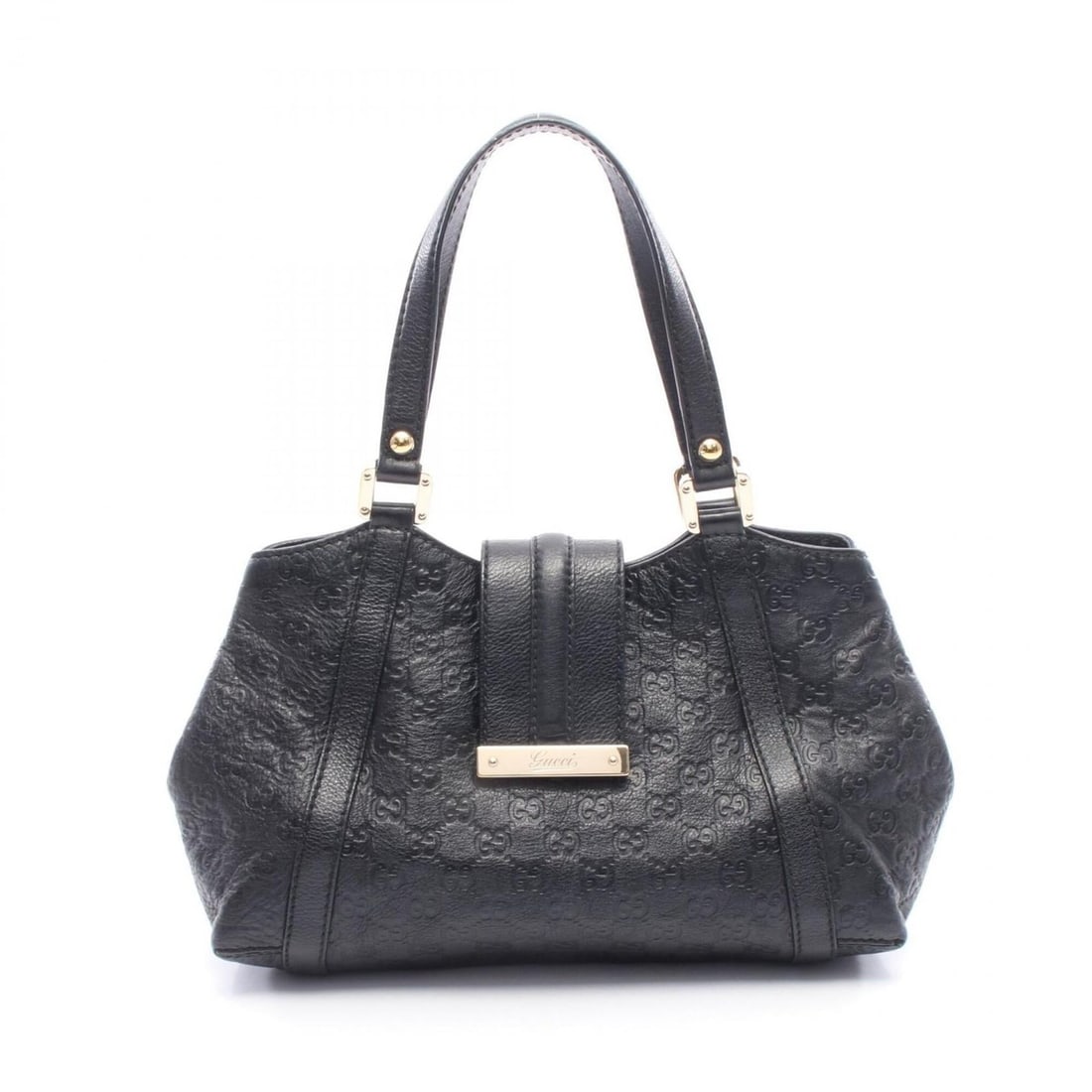Gucci Guccissima Tote Bag Handbag Leather Women's Black 233610 (1 of 8)