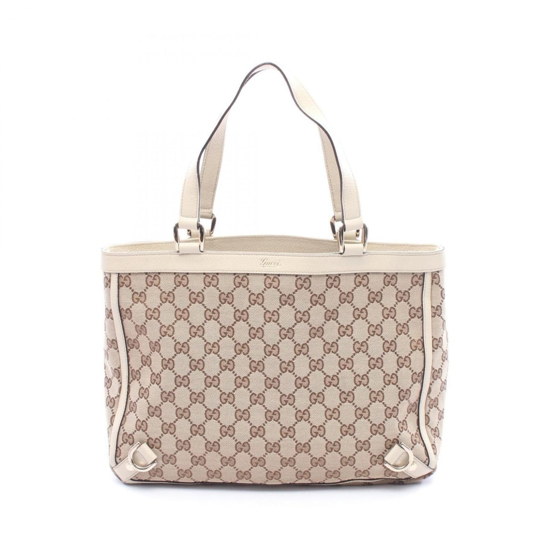 Gucci Abbey GG Canvas Tote Bag Handbag, and Leather, Women's, Beige, Brown, Ivory, 170004: --- Catalog ---Category: SizeSize (HxWxD): 24cm x 32cm x 9cm / 9.44'' x 12.59'' x 3.54''Category: DesignType: Handbag, Tote bagColor: Beige, Brown, IvoryGender: WomenMaterial: GG canvas , Leather Cate
