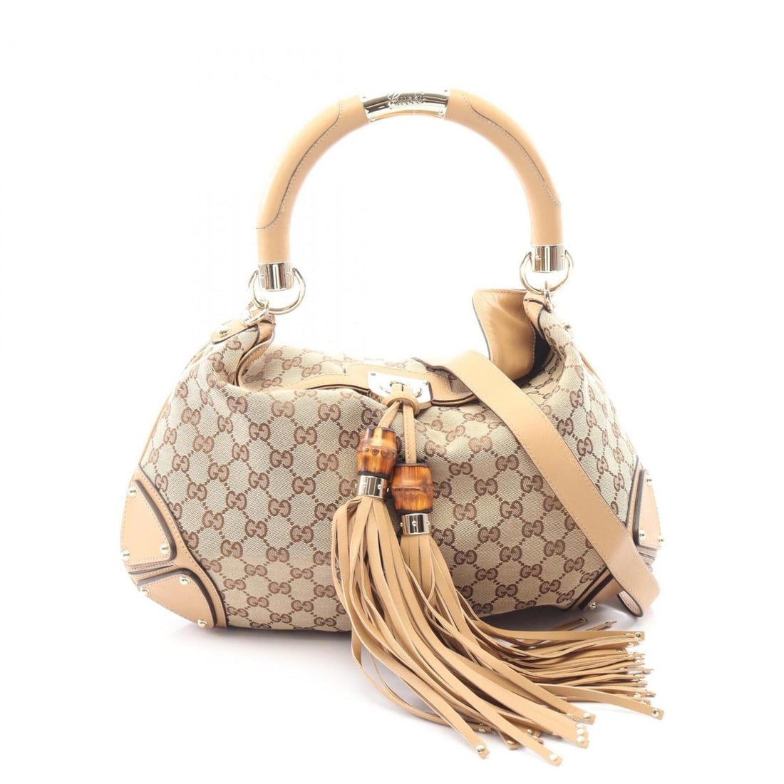 Gucci Indy GG Canvas 2-Way Handbag, and Leather, Women's, Beige, 185566: --- Catalog ---Category: SizeSize (HxWxD): 34cm x 40cm x 2cm / 13.38'' x 15.74'' x 0.78''Category: DesignType: HandbagColor: BeigeGender: WomenMaterial: GG canvas , Leather Category: GeneralMPN: 18556