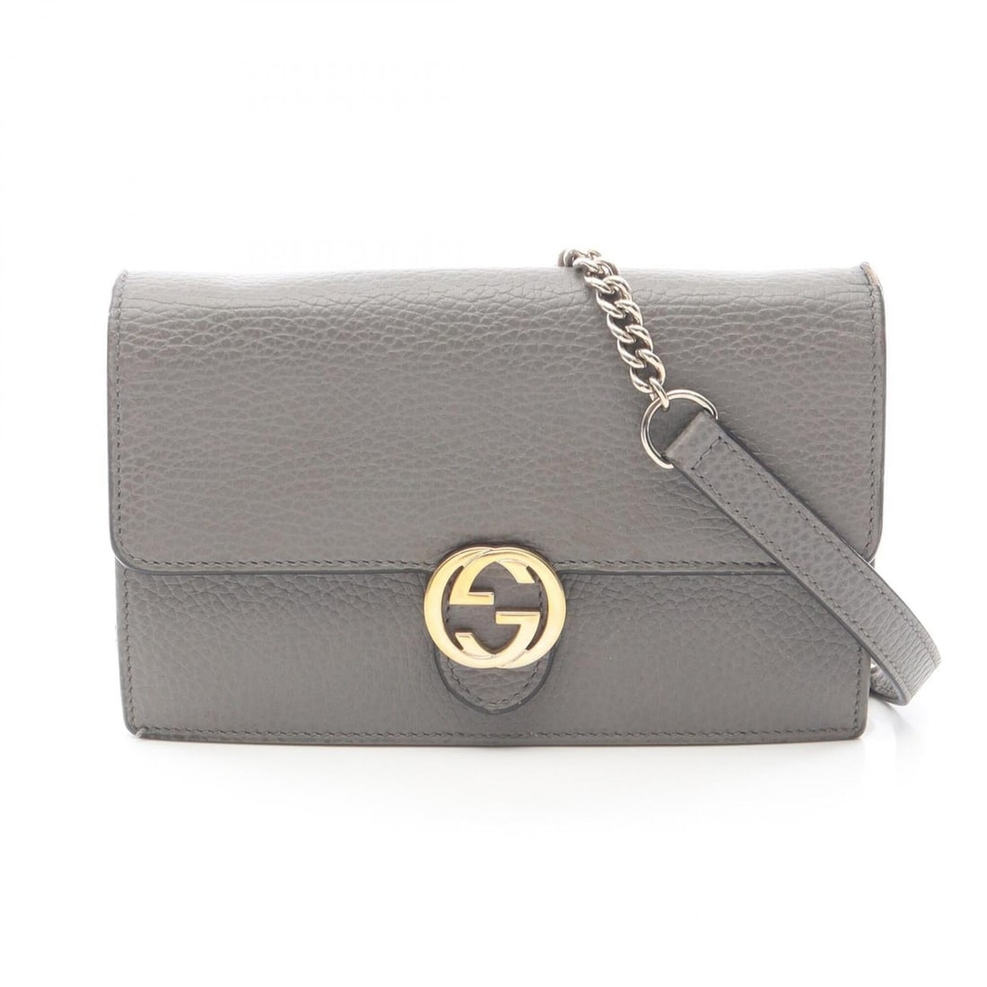 Gucci Interlocking G Shoulder Bag Handbag Leather Women's Gray 510314: --- Catalog ---Category: SizeSize (HxWxD): 12cm x 19cm x 3cm / 4.72'' x 7.48'' x 1.18''Category: DesignType: Handbag, Shoulder bagColor: GrayGender: WomenMaterial: Leather Category: GeneralMPN: 510314