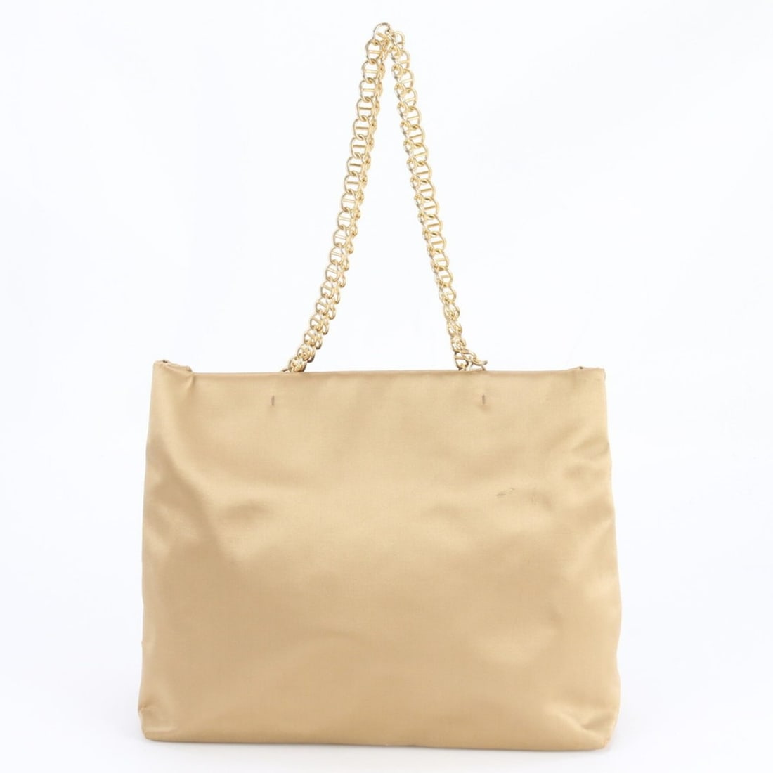 Prada Triangle Logo Chain Shoulder Tote Bag, Handbag, Beige, Women's: --- Catalog ---Category: SizeSize (HxWxD): 29cm x 35cm x 12cm / 11.41'' x 13.77'' x 4.72''Category: DesignType: Handbag, Shoulder bag, Tote bagColor: GoldGender: WomenCategory: GeneralBrand: PradaCoun