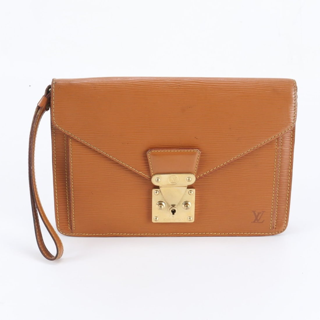 Louis Vuitton Epi Serie Dragonne Pochette M52618 Leather Second Bag Clutch Handbag Pouch Men's: --- Catalog ---Category: SizeSize (HxWxD): 18cm x 25cm x 4cm / 7.08'' x 9.84'' x 1.57''Category: DesignType: Handbag, Pochette, PouchColor: Gold CipangoGender: MenMaterial: Leather Category: GeneralLi