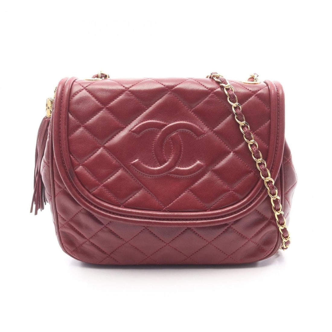 Chanel Matelassé Shoulder Bag/Handbag, Lambskin Leather, Women's, Bordeaux Color: --- Catalog ---Category: SizeSize (HxWxD): 19cm x 22cm x 6.5cm / 7.48'' x 8.66'' x 2.55''Category: DesignType: Handbag, Shoulder bagColor: BordeauxGender: WomenMaterial: Leather Hardware Color: GoldLe