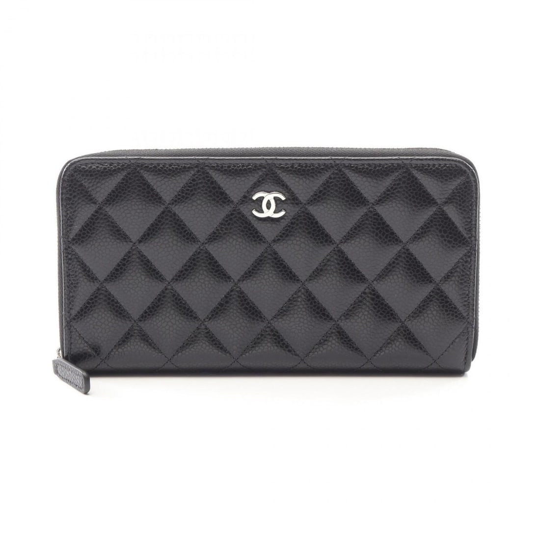 Chanel Classic Long Zip Wallet Matelassé Round Wallet, Caviar Leather (Grained Calfskin), Women's,: --- Catalog ---Category: SizeSize (HxWxD): 10.5cm x 19cm x 2cm / 4.13'' x 7.48'' x 0.78''Category: DesignType: Long wallet (bi-fold)Color: BlackGender: WomenMaterial: Grained Calfskin Category: Genera