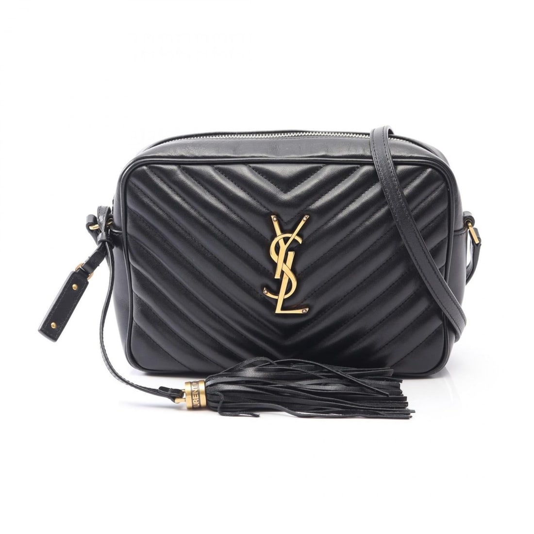 Yves Saint Laurent Saint Laurent Paris LOU Monogram Shoulder Bag/Handbag, Leather, Women's, Black, (1 of 17)