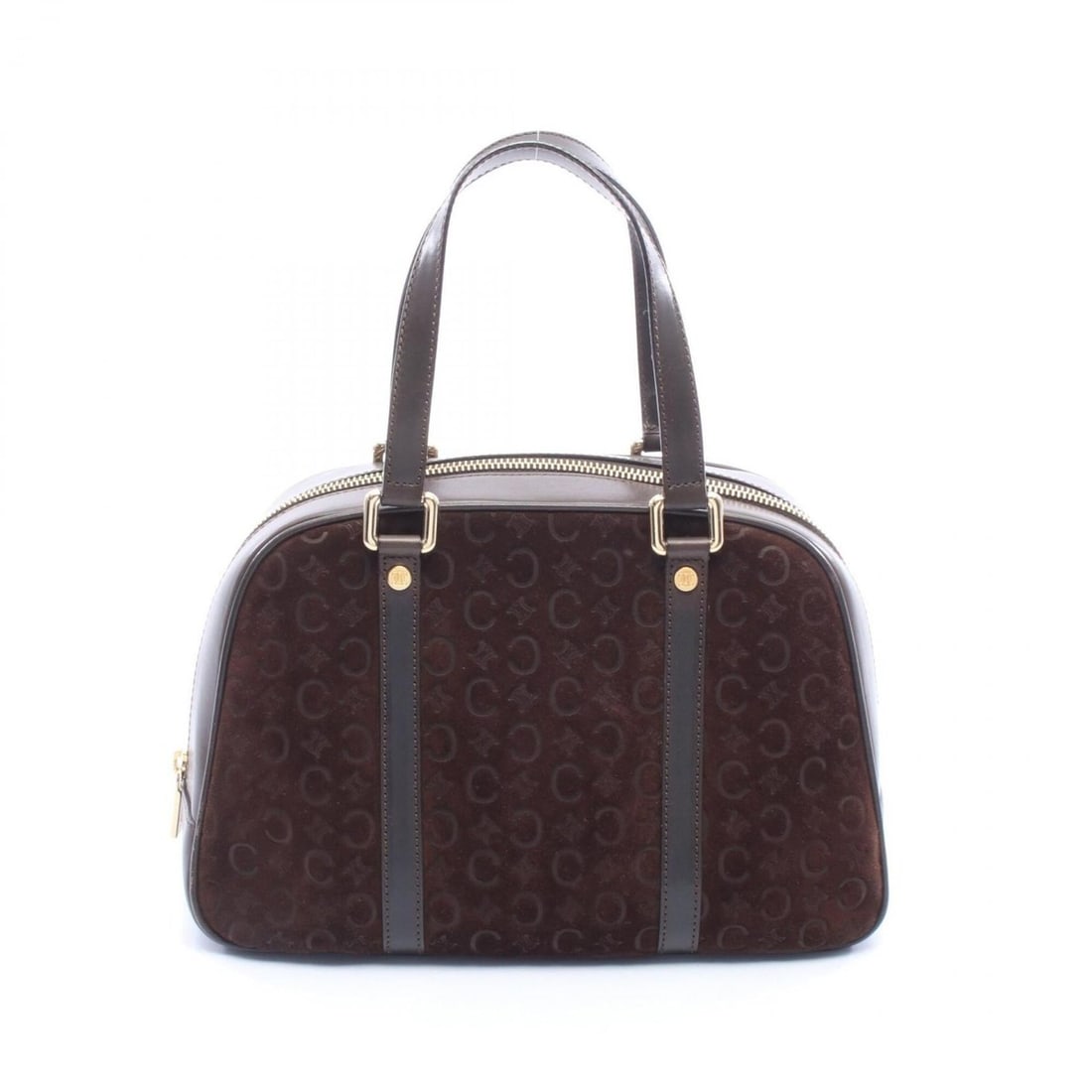 Celine C Macadam Handbag, Suede Leather, Women's, Brown (1 of 11)