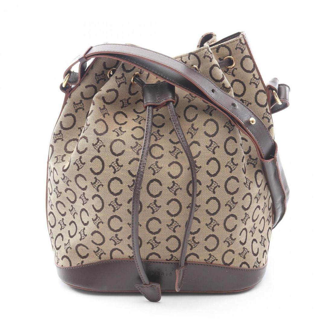 Celine C Macadam Shoulder Bag/Handbag, Canvas and Leather, Women's, Beige/Brown: --- Catalog ---Category: SizeSize (HxWxD): 26.5cm x 23cm x 15cm / 10.43'' x 9.05'' x 5.9''Category: DesignType: Handbag, Shoulder bagColor: Beige, BrownGender: WomenMaterial: Canvas , Leather Category
