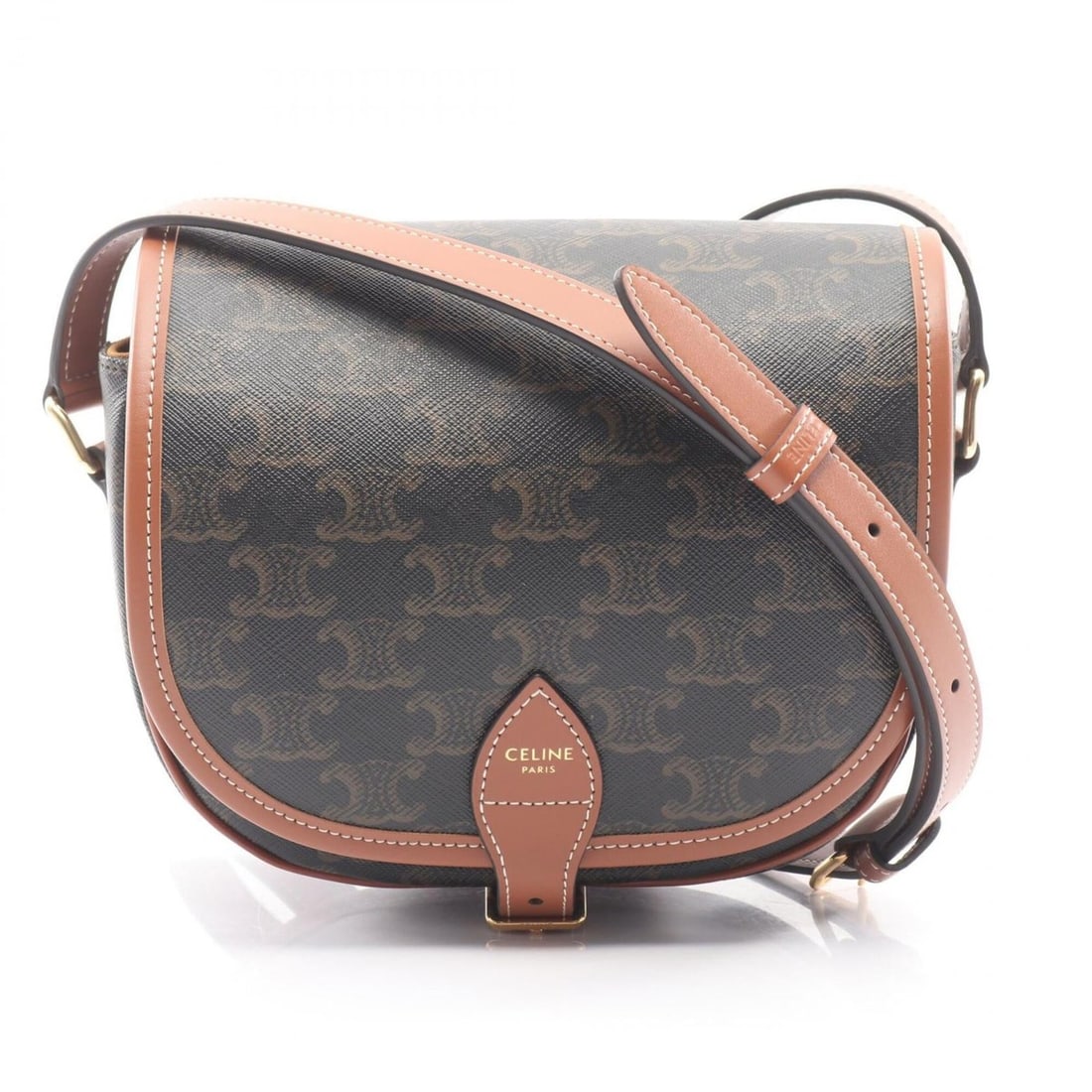 Celine CELINE Folco Medium Bag Triomphe Shoulder Handbag Coated Canvas Leather Women's Black/Brown: --- Catalog ---Category: SizeSize (HxWxD): 16cm x 18.5cm x 7cm / 6.29'' x 7.28'' x 2.75''Category: DesignType: Handbag, Shoulder bagColor: Black, BrownGender: WomenMaterial: Coated canvas , Leather Ca