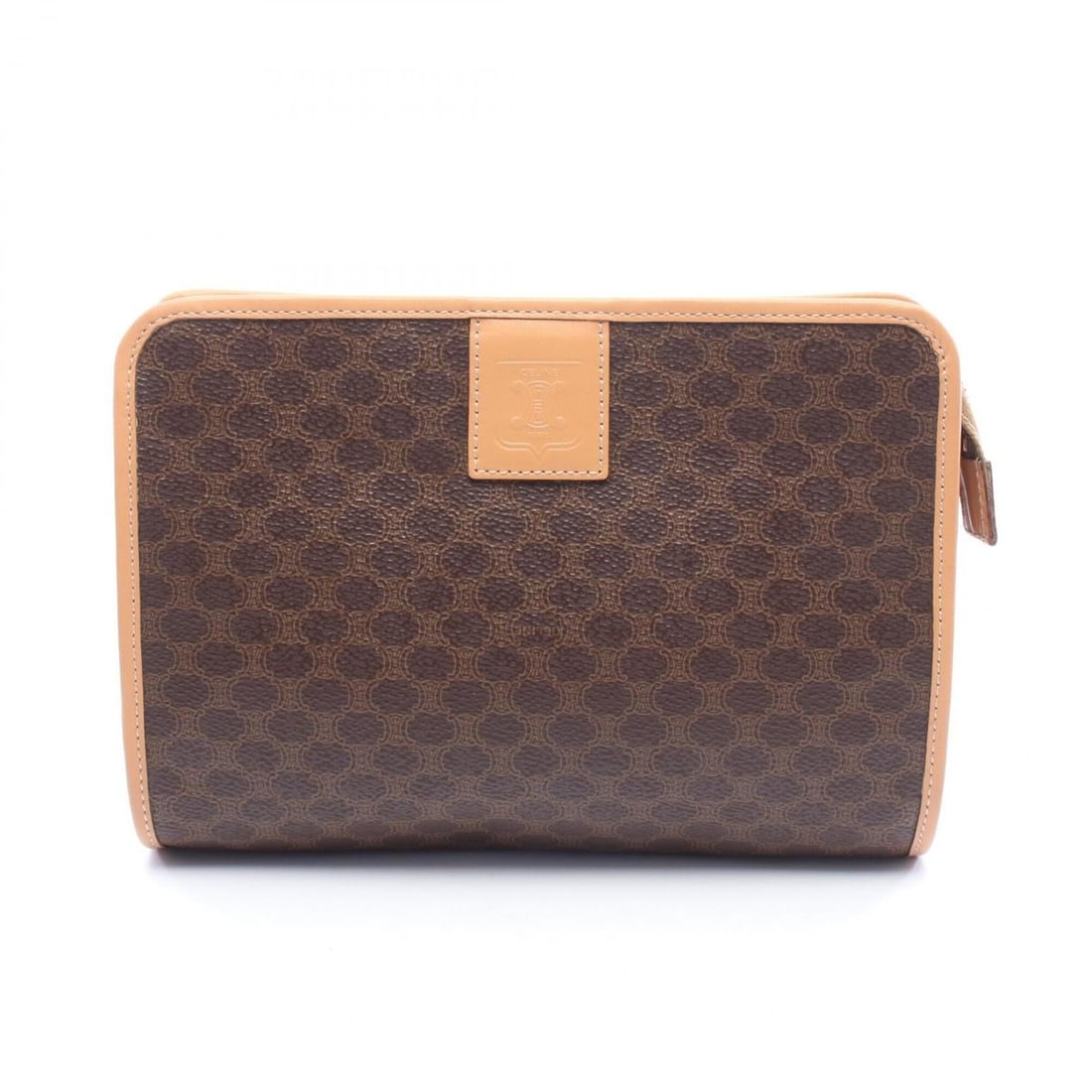 Celine Macadam Second Bag Clutch Handbag Coated Canvas Leather Women's Brown: --- Catalog ---Category: SizeSize (HxWxD): 18cm x 23.5cm x 4cm / 7.08'' x 9.25'' x 1.57''Category: DesignType: Clutch bag, HandbagColor: BrownGender: WomenMaterial: Coated canvas Category: GeneralBran