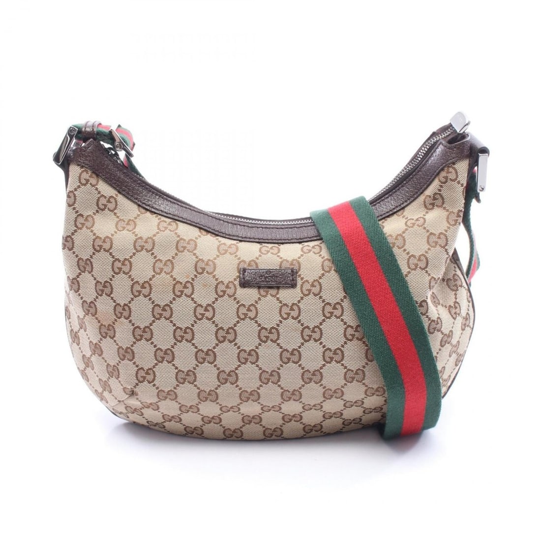 Gucci GG Canvas Shoulder Bag/Handbag, and Leather, Women's, Beige/Brown/Multicolor, 181092: --- Catalog ---Category: SizeSize (HxWxD): 20cm x 28cm x 10cm / 7.87'' x 11.02'' x 3.93''Strap Length: 68cm - 125cm / 26.77'' - 49.21''Category: DesignType: Handbag, Shoulder bagColor: Beige, Brown, M