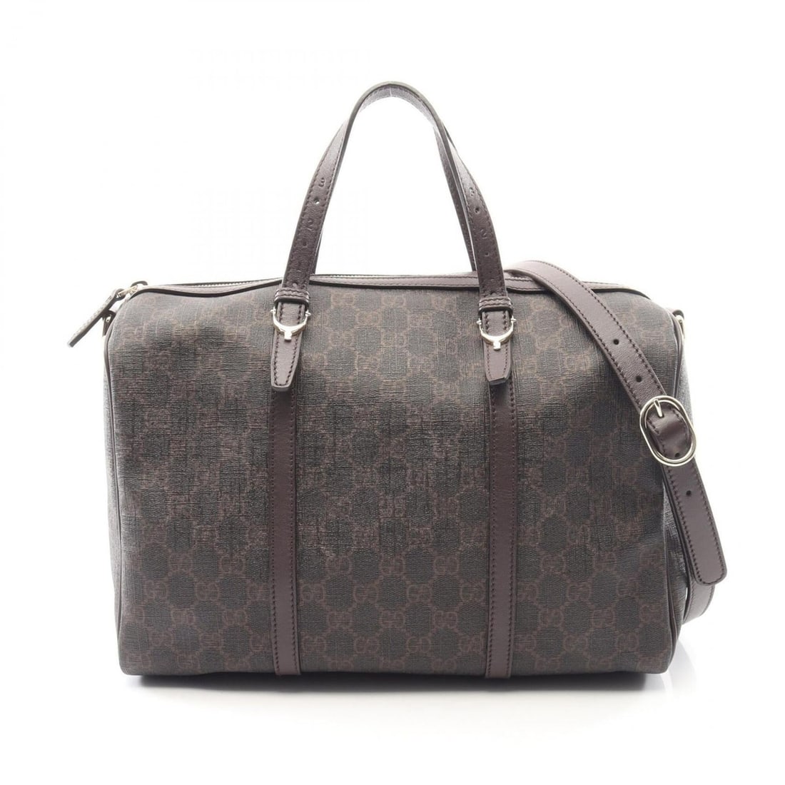 Gucci GG Supreme 2-Way Handbag, Coated Canvas and Leather, Women's, Brown, 322231 (1 of 14)