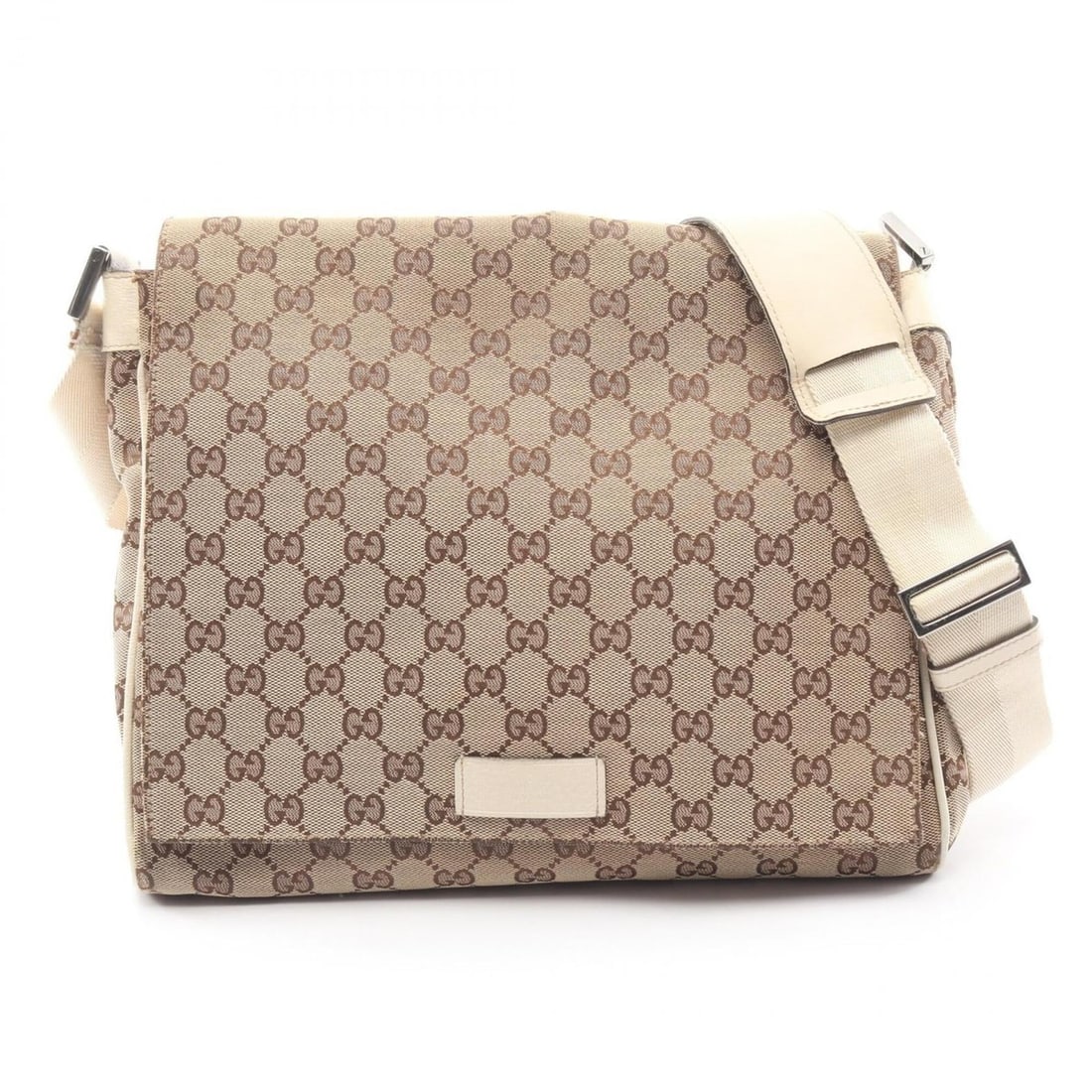 Gucci GG Canvas Shoulder Bag/Handbag, and Leather, Women's, Beige/White, 146236: --- Catalog ---Category: SizeSize (HxWxD): 26cm x 31cm x 8cm / 10.23'' x 12.2'' x 3.14''Strap Length: 87cm - 146cm / 34.25'' - 57.48''Category: DesignType: Handbag, Shoulder bagColor: Beige, WhiteGend