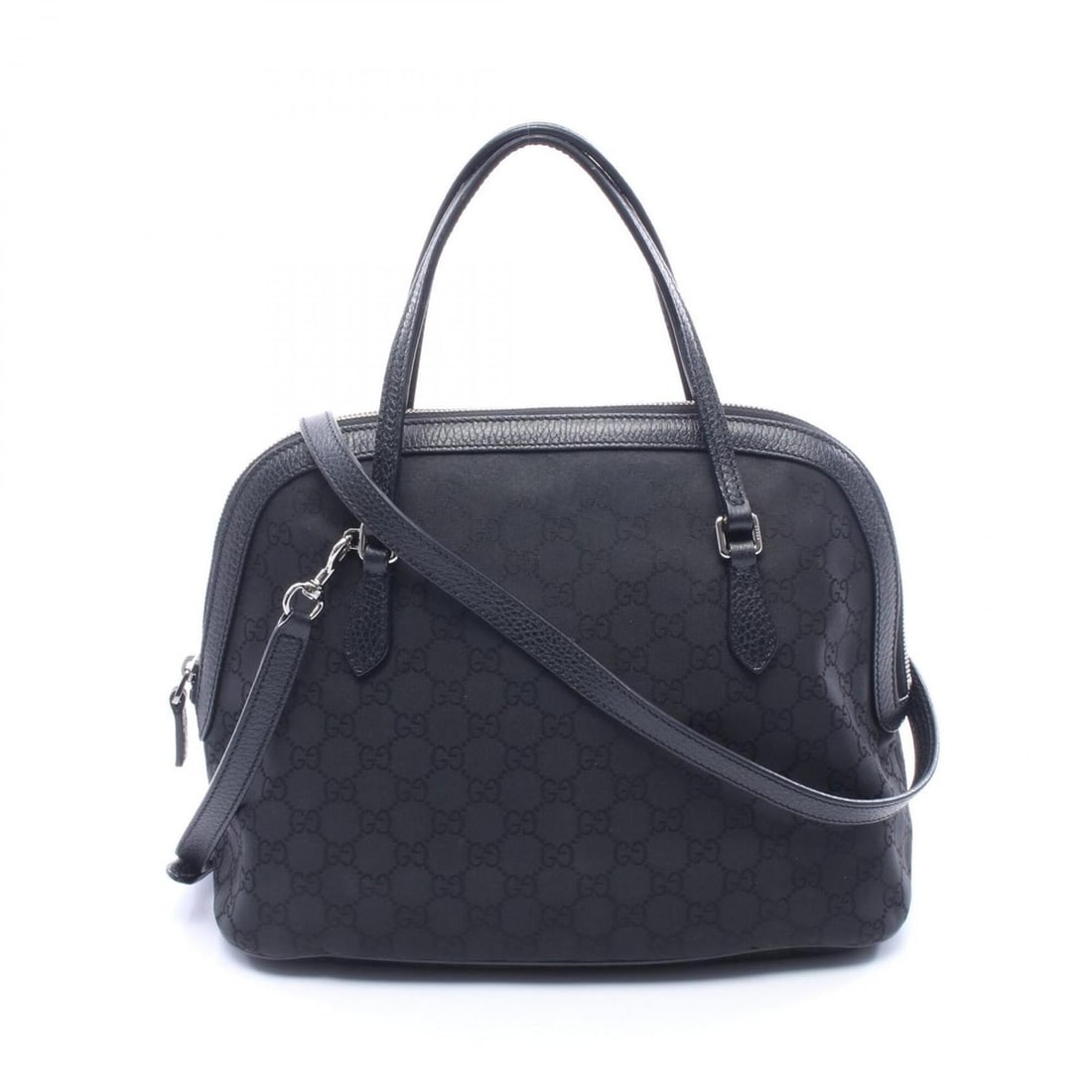 Gucci GG Nylon 2-Way Handbag, and Leather, Women's, Black, 420023: --- Catalog ---Category: SizeSize (HxWxD): 23cm x 30.5cm x 15cm / 9.05'' x 12'' x 5.9''Strap Length: 101cm - 109cm / 39.76'' - 42.91''Handle Length: 41cm / 16.14''Category: DesignType: HandbagColor: B