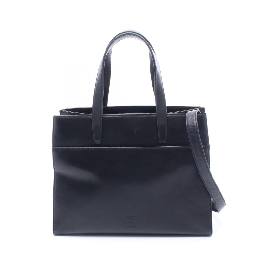 Loewe Anagram 2-Way Tote Bag Handbag Leather Women's Black: --- Catalog ---Category: SizeSize (HxWxD): 23.5cm x 31cm x 12cm / 9.25'' x 12.2'' x 4.72''Category: DesignType: Handbag, Tote bagColor: BlackGender: WomenMaterial: Leather Category: GeneralBrand: Loew