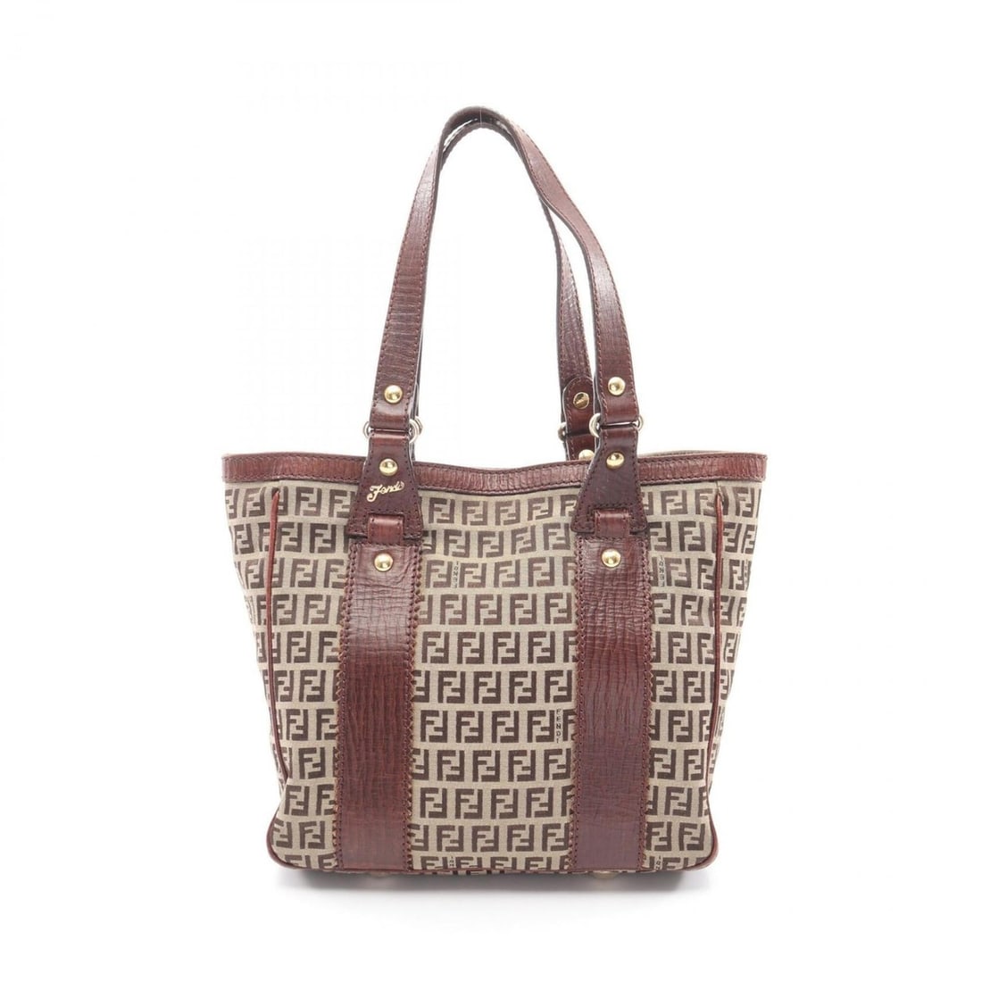 Fendi Zucchino Tote Bag Handbag Canvas Leather Women's Beige Brown: --- Catalog ---Category: SizeSize (HxWxD): 25.5cm x 25cm x 9cm / 10.03'' x 9.84'' x 3.54''Category: DesignType: Handbag, Tote bagColor: Beige, BrownGender: WomenMaterial: Canvas , Leather Category: Ge
