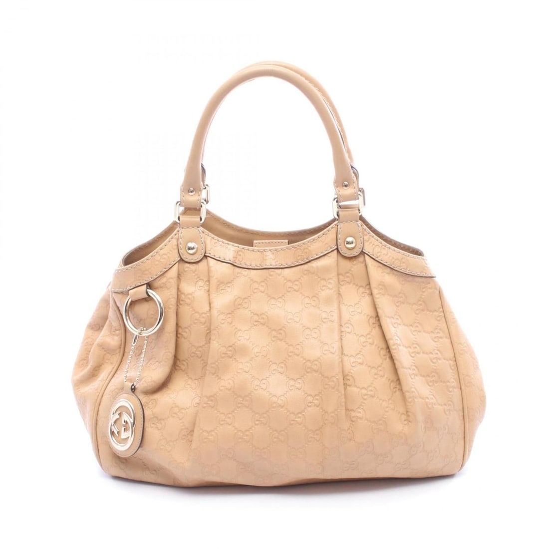 Gucci Sukey Guccissima Handbag, Leather, Women's, Beige, 211944: --- Catalog ---Category: SizeSize (HxWxD): 25cm x 35cm x 11.5cm / 9.84'' x 13.77'' x 4.52''Category: DesignType: HandbagColor: BeigeGender: WomenMaterial: Leather Category: GeneralMPN: 211944Brand: Gu