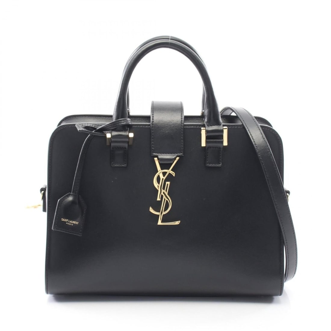 Yves Saint Laurent Saint Laurent Paris YSL line Baby Monogram Cabas 2-way handbag, leather, women's,: --- Catalog ---Category: SizeSize (HxWxD): 19cm x 26cm x 12.5cm / 7.48'' x 10.23'' x 4.92''Category: DesignType: HandbagColor: BlackGender: WomenMaterial: Leather Category: GeneralMPN: 372087Brand: Yv