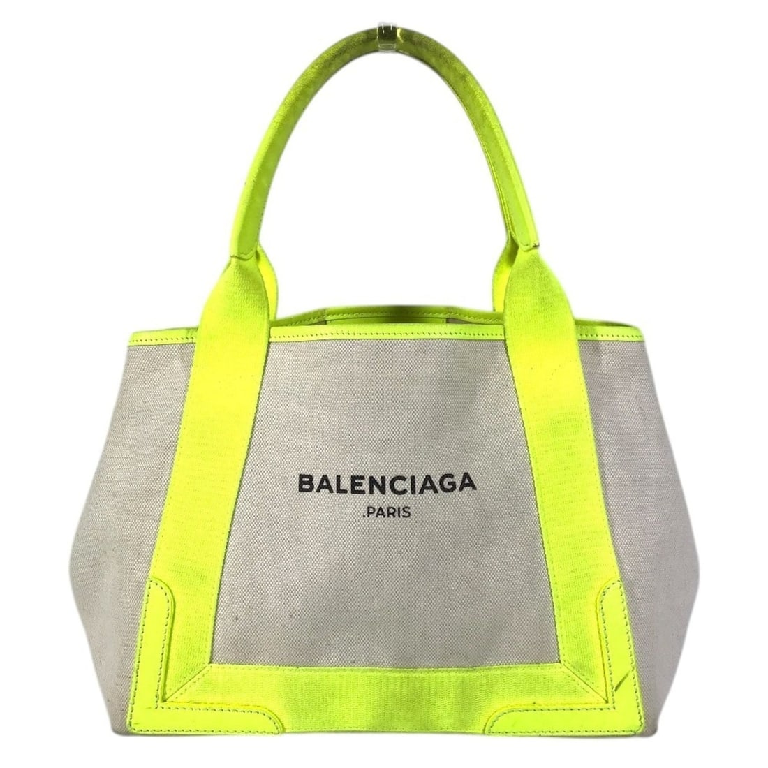BALENCIAGA 339933 Navy Cabas S Tote Bag Handbag Leather Canvas Men's Women's Yellow: --- Catalog ---Category: SizeSize (HxWxD): 22.5cm x 29.5cm x 16cm / 8.85'' x 11.61'' x 6.29''Category: DesignType: Handbag, Tote bagColor: White, YellowGender: Men,Women,UnisexMaterial: Leather , Canv