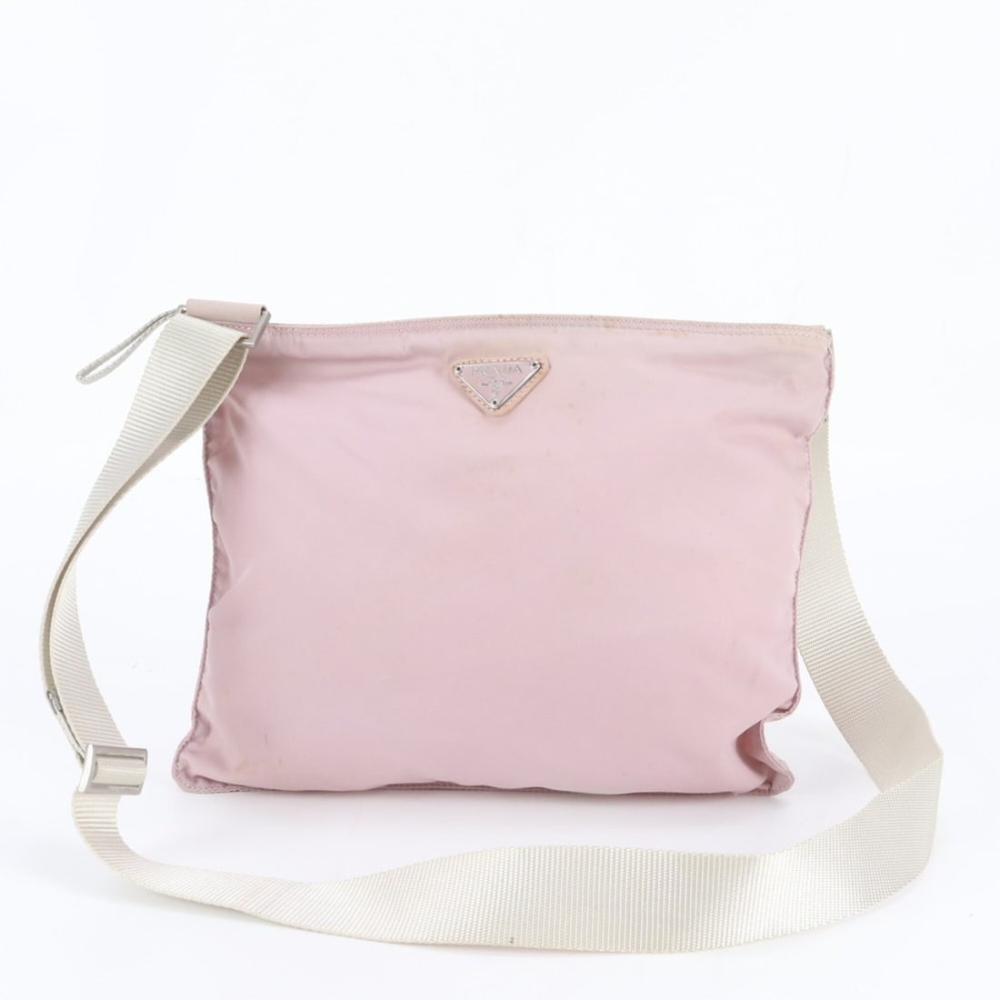 Prada Tessuto Nylon Triangle Logo Shoulder Bag, Crossbody Bag for Women: --- Catalog ---Category: SizeSize (HxWxD): 24cm x 30cm x 1cm / 9.44'' x 11.81'' x 0.39''Category: DesignType: Shoulder bagColor: Beige, PinkGender: WomenMaterial: Nylon Category: GeneralBrand: PradaCo