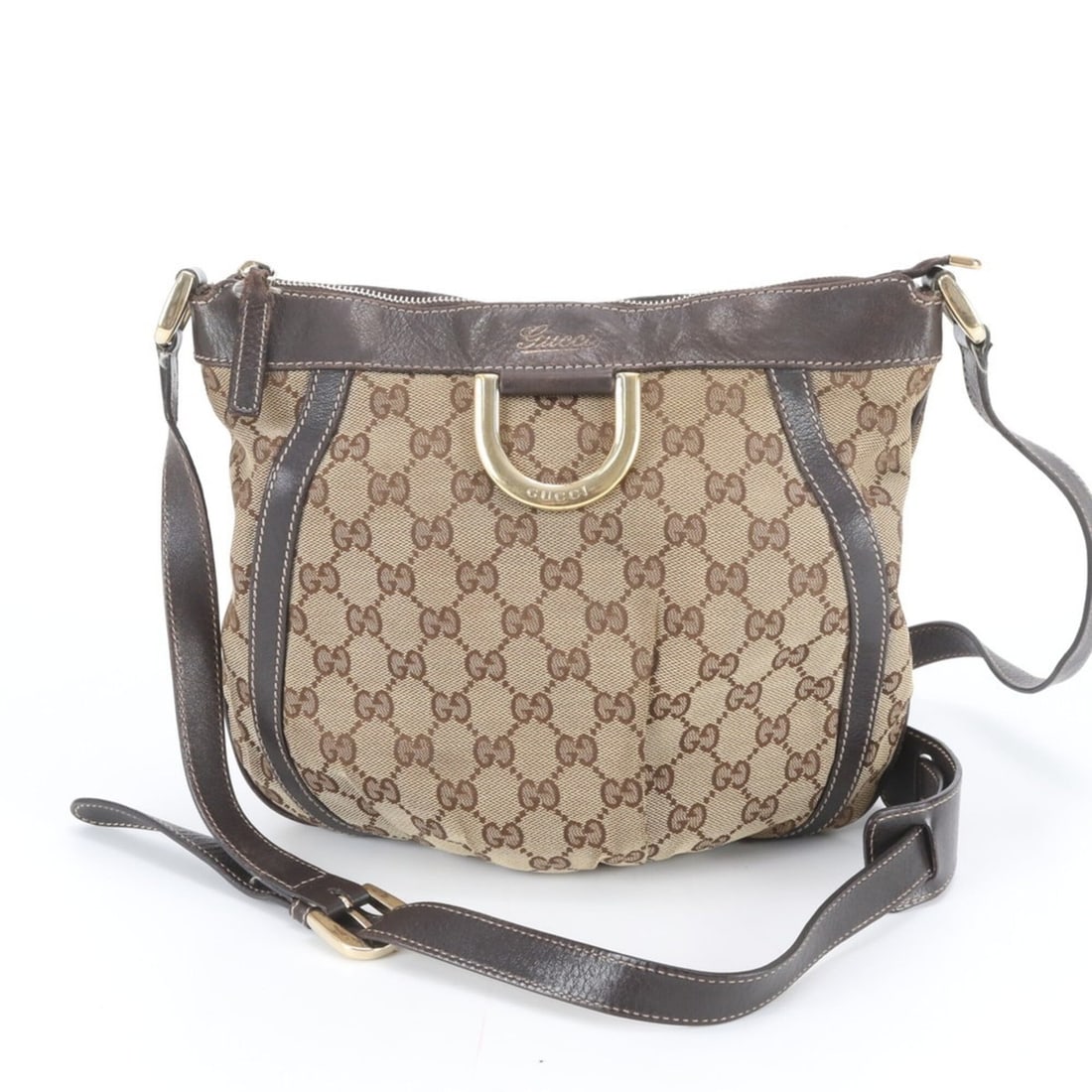 Gucci GG Canvas Abbey 203257 Leather Shoulder Bag, Crossbody, Brown, Women's: --- Catalog ---Category: SizeSize (HxWxD): 24cm x 26cm x 3cm / 9.44'' x 10.23'' x 1.18''Category: DesignType: Shoulder bagColor: Beige, BrownGender: WomenMaterial: Canvas , Leather Category: GeneralMP