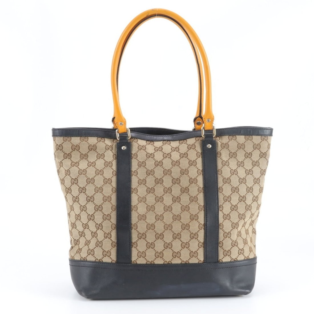 Gucci GG Canvas 282327 Leather Tote Bag / Handbag Shoulder Brown Women's: --- Catalog ---Category: SizeSize (HxWxD): 30cm x 30cm x 14cm / 11.81'' x 11.81'' x 5.51''Category: DesignType: Handbag, Tote bagColor: Black, BrownGender: WomenMaterial: Canvas , Leather Category: Ge