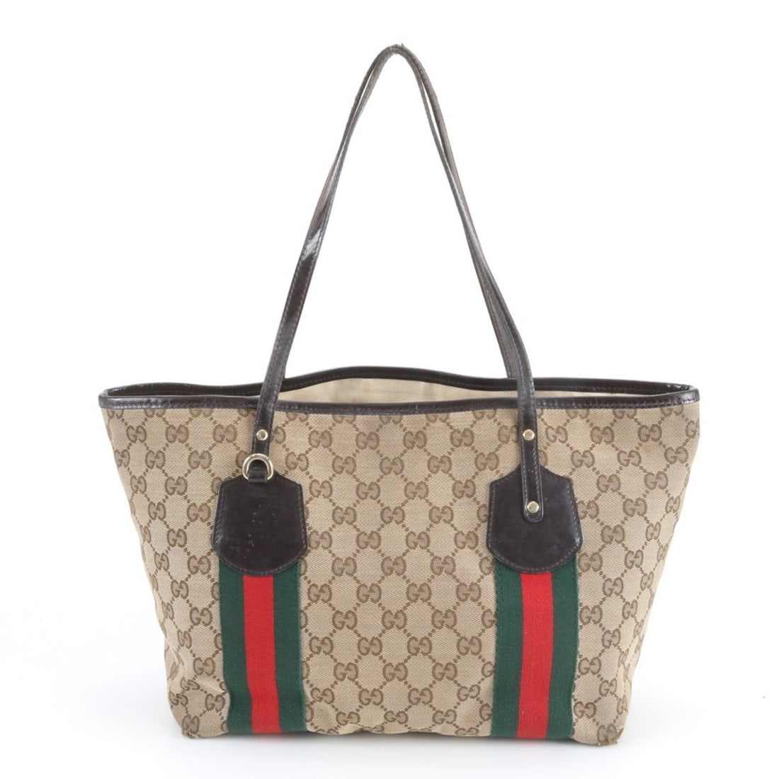 Gucci GG Canvas Sherry Line Jolie 211971 Leather Tote Bag, Handbag, Shoulder Bag for Women: --- Catalog ---Category: SizeSize (HxWxD): 22cm x 29cm x 15cm / 8.66'' x 11.41'' x 5.9''Category: DesignType: Handbag, Tote bagColor: Beige, BrownGender: WomenMaterial: Canvas , Leather Category: Gene