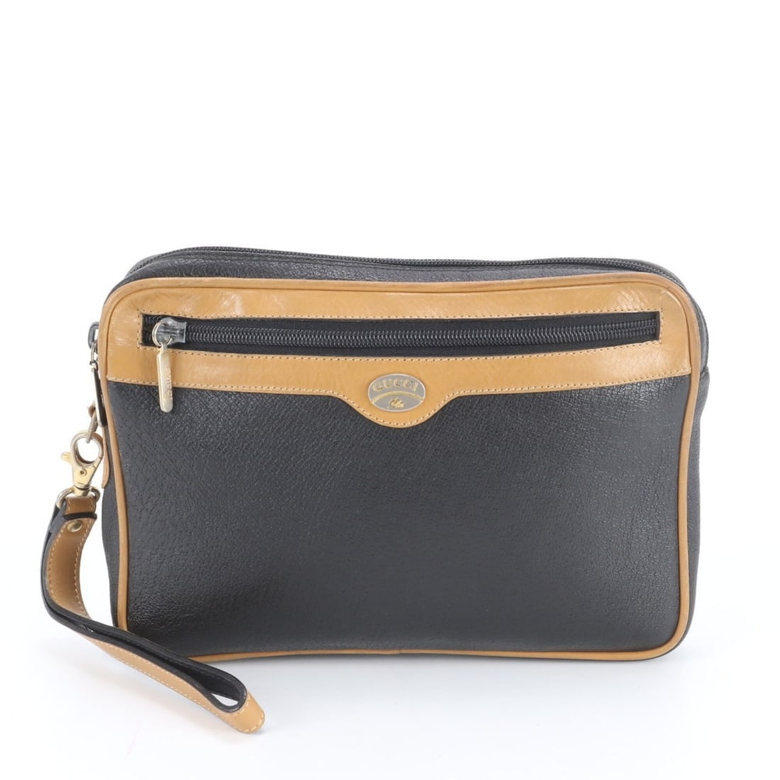Vintage Gucci Leather Second Bag Clutch Handbag Pouch for Men: --- Catalog ---Category: SizeSize (HxWxD): 17cm x 25cm x 3cm / 6.69'' x 9.84'' x 1.18''Category: DesignType: Handbag, PouchColor: Beige, BlackGender: MenMaterial: Leather Category: GeneralBrand: Gucci