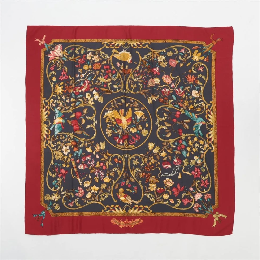 Hermes Carre Géant 140 (with tag) "PIERRES d' ORIENT et OCCIDENT" (Oriental Stones and Western: --- Catalog ---Category: SizeSize (LxW): 1.38m x 1.35m / 54.33'' x 53.14''Category: DesignType: ScarfColor: Red colorGender: Women,MenMaterial: Cashmere 65%, Silk 35%Category: GeneralBrand: HermesCoun