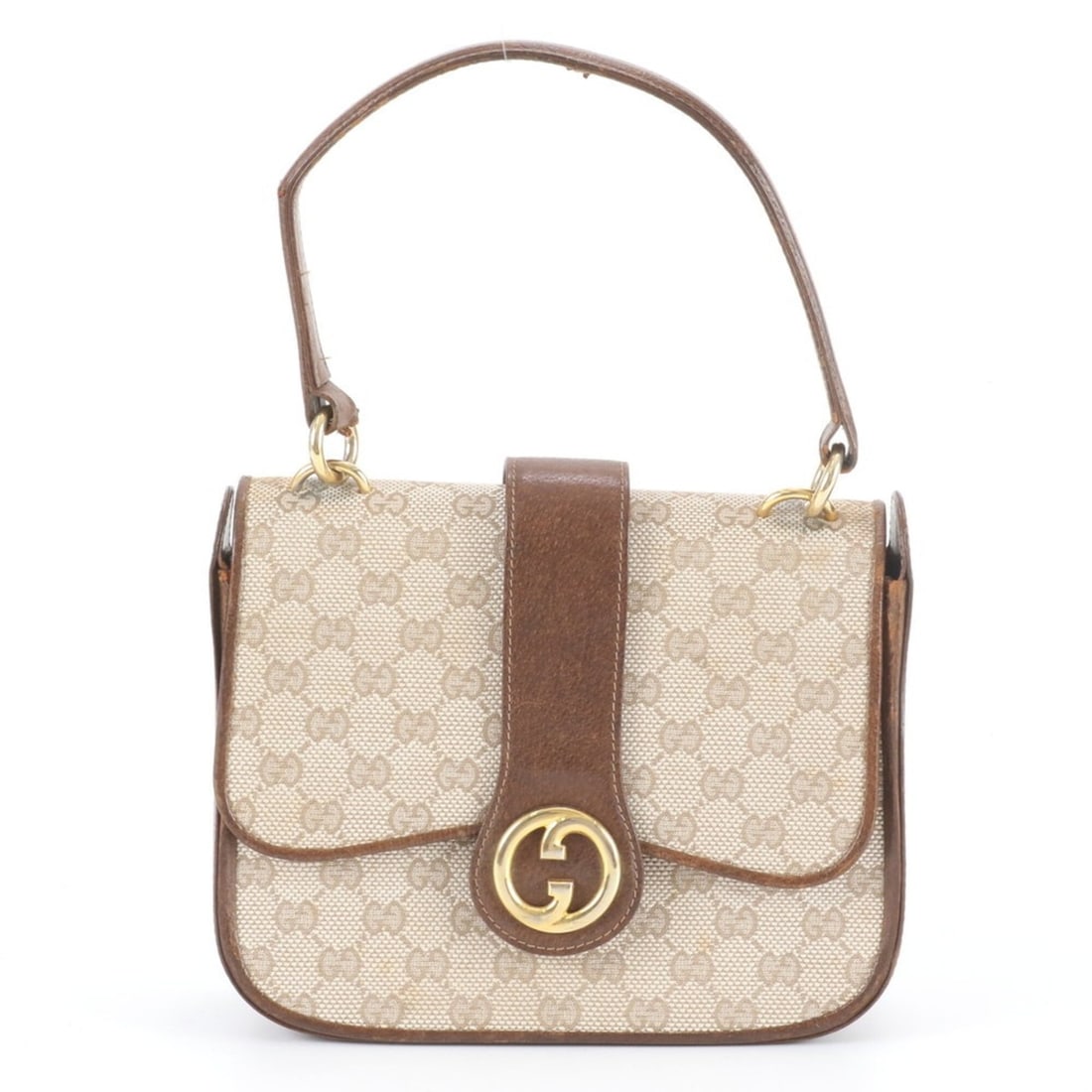 Vintage Old Gucci GG Canvas Leather Handbag Tote Bag - Beige Brown Women's: --- Catalog ---Category: SizeSize (HxWxD): 19cm x 22cm x 7cm / 7.48'' x 8.66'' x 2.75''Category: DesignType: Handbag, Tote bagColor: Beige, BrownGender: WomenSeason: VintageMaterial: Canvas , Leather 