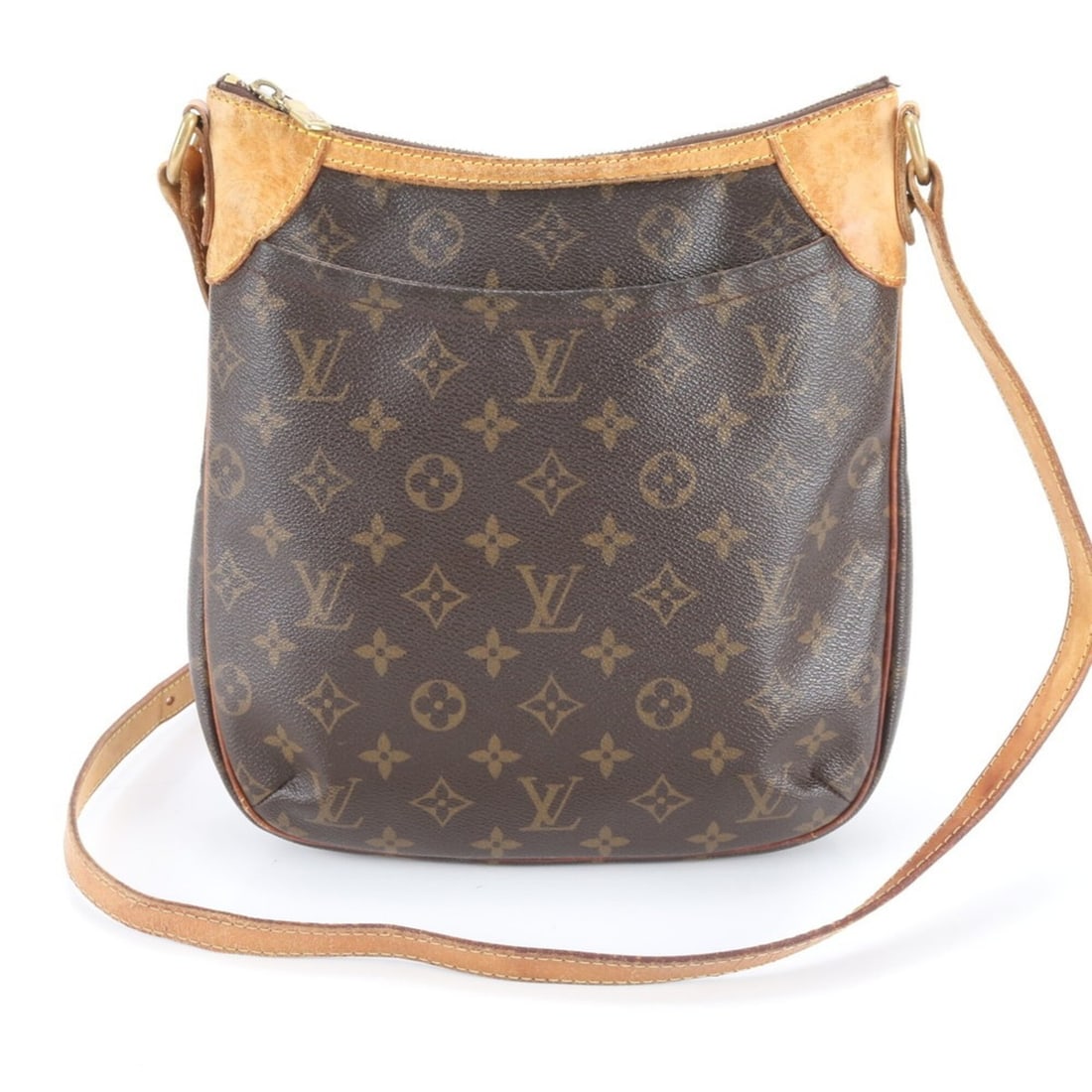 Louis Vuitton Monogram Odeon PM M56390 Leather Shoulder Bag, Crossbody Bag for Women: --- Catalog ---Category: SizeSize (HxWxD): 27cm x 24cm x 5cm / 10.62'' x 9.44'' x 1.96''Category: DesignType: Shoulder bagColor: BrownGender: WomenMaterial: Coated canvas , Leather Category: