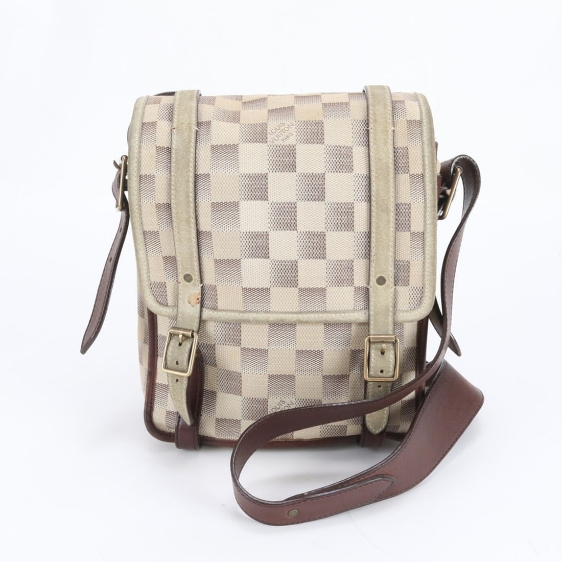 Louis Vuitton Damier Lun Trotteur N48184 Leather Shoulder Bag, Crossbody Messenger Bag for Men: --- Catalog ---Category: SizeSize (HxWxD): 30cm x 22cm x 9cm / 11.81'' x 8.66'' x 3.54''Category: DesignType: Shoulder bagColor: Brown, IvoryGender: MenMaterial: Coated canvas , Leather Category: Gene
