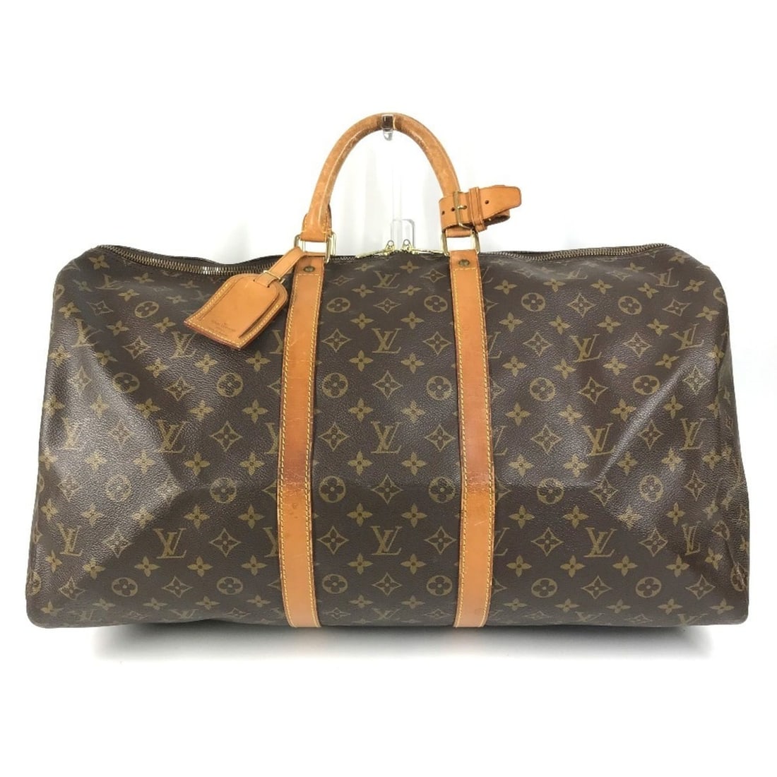 LOUIS VUITTON M41424 Monogram Keepall 55 Bag, Handbag, Travel Boston Canvas, Men's, Women's, Brown: --- Catalog ---Category: SizeSize (HxWxD): 29cm x 55.5cm x 24cm / 11.41'' x 21.85'' x 9.44''Category: DesignType: Boston bag, HandbagColor: BrownGender: Men,Women,UnisexMaterial: Monogram Category: Ge
