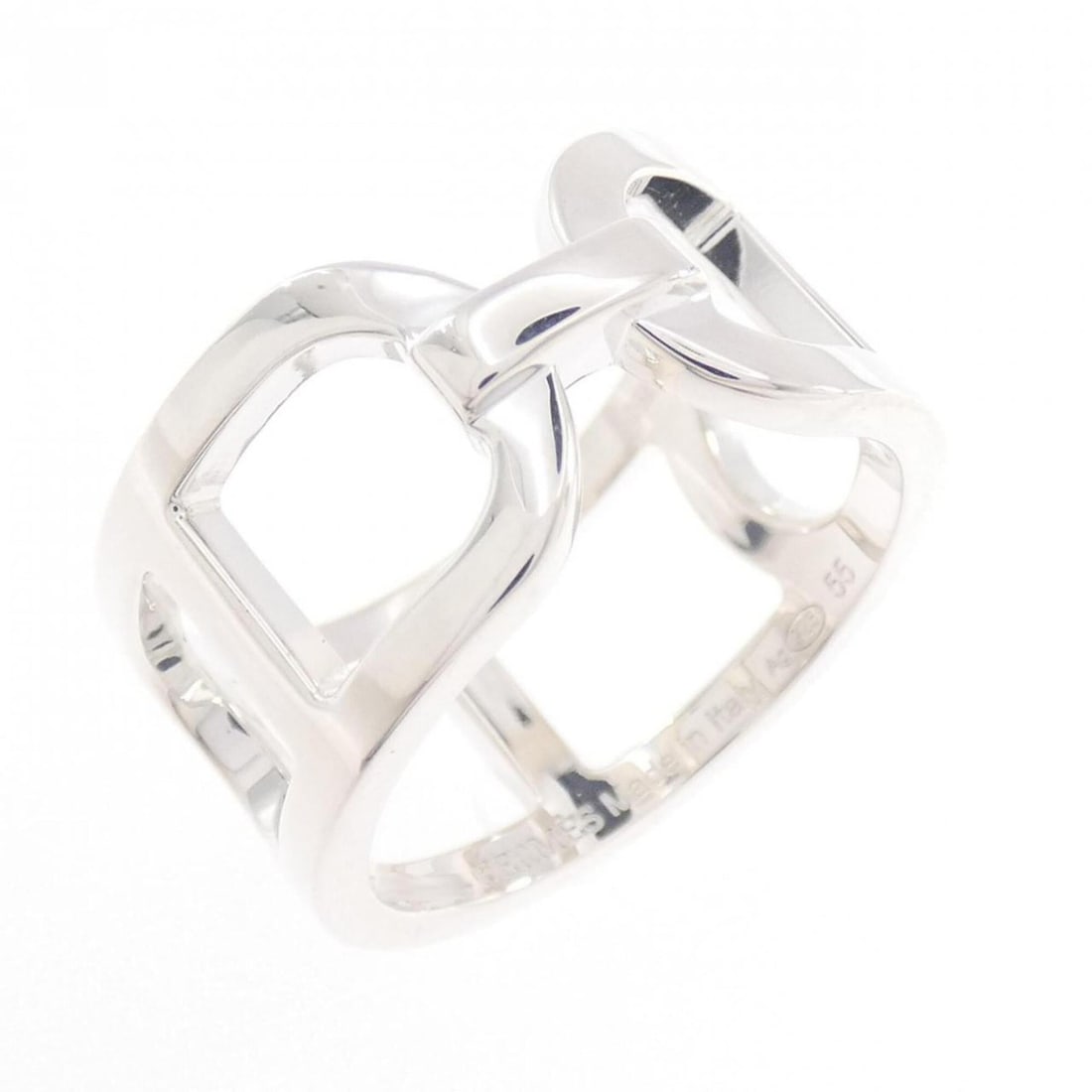 Hermes Hermès Ever Chaine d'Ancre Ring: --- Catalog ---Category: SizeUS Size: 7.5Brand Size: 555Category: DesignType: Band ringGender: WomenMaterial: Silver 925Category: GeneralMPN: H116619BBrand: Hermes--- Item List ---Section: