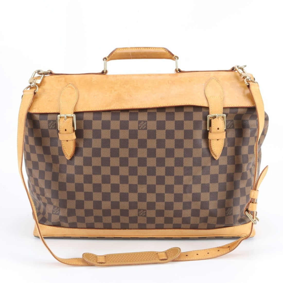 Louis Vuitton Damier Clipper 100th Anniversary Limited Edition Model M99039 Leather 2-Way Boston: --- Catalog ---Category: SizeSize (HxWxD): 38cm x 44cm x 20cm / 14.96'' x 17.32'' x 7.87''Category: DesignType: HandbagColor: BrownGender: MenMaterial: Leather , Coated canvas Category: GeneralLine: